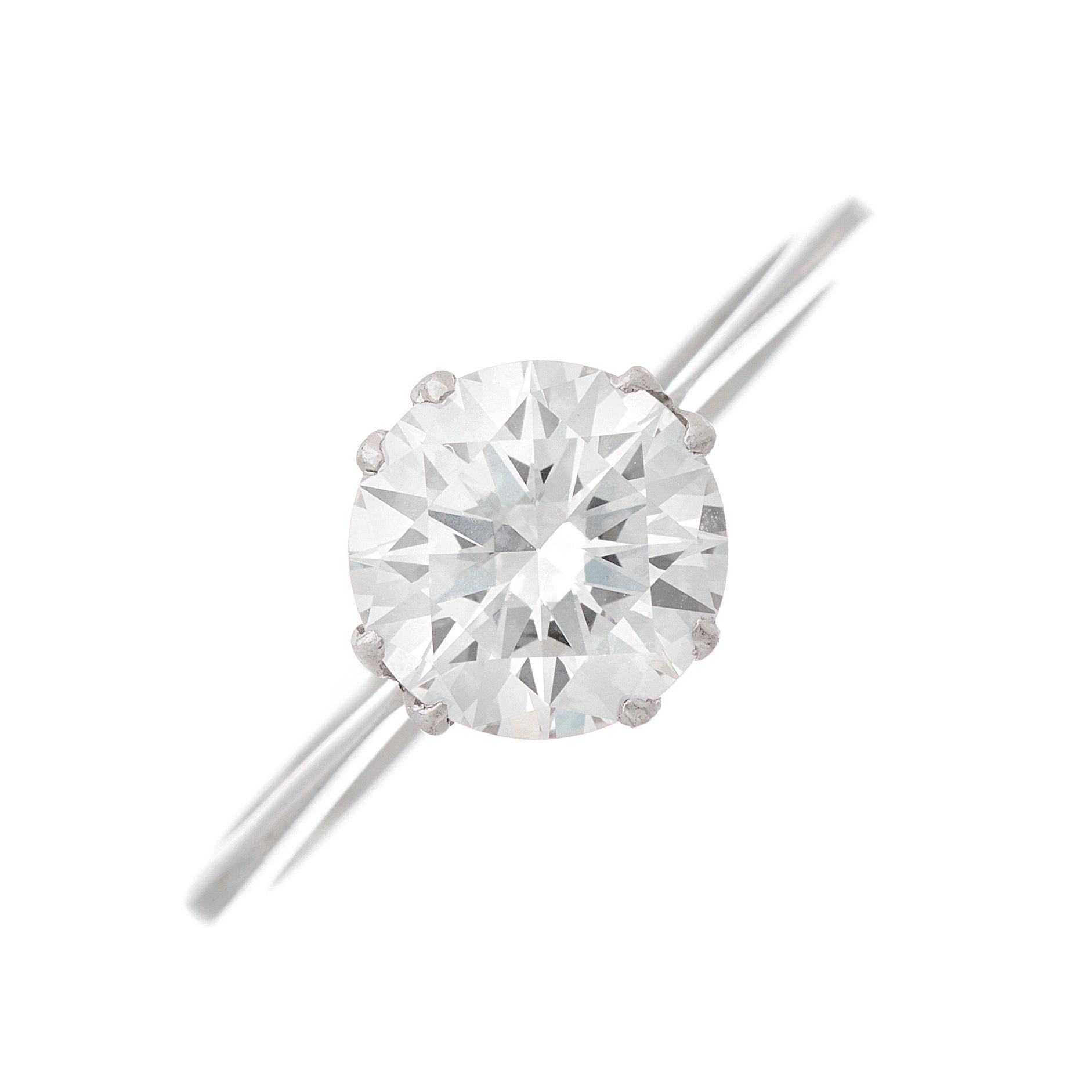 Null A brilliant-cut diamond single-stone ring, with knife-edge shoulders, diamo&hellip;