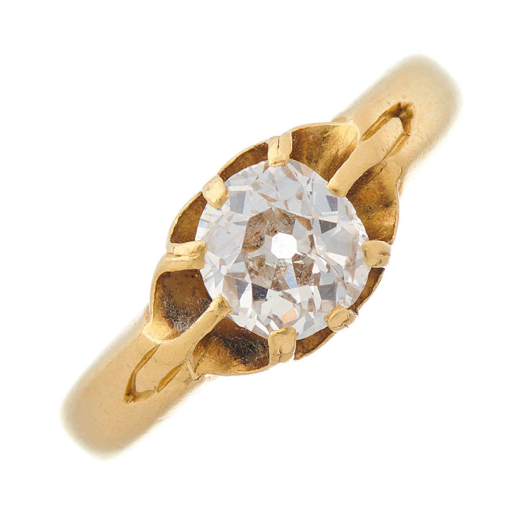 Null Un anello in oro 18ct degli inizi del 20° secolo, con diamante old-cut sing&hellip;