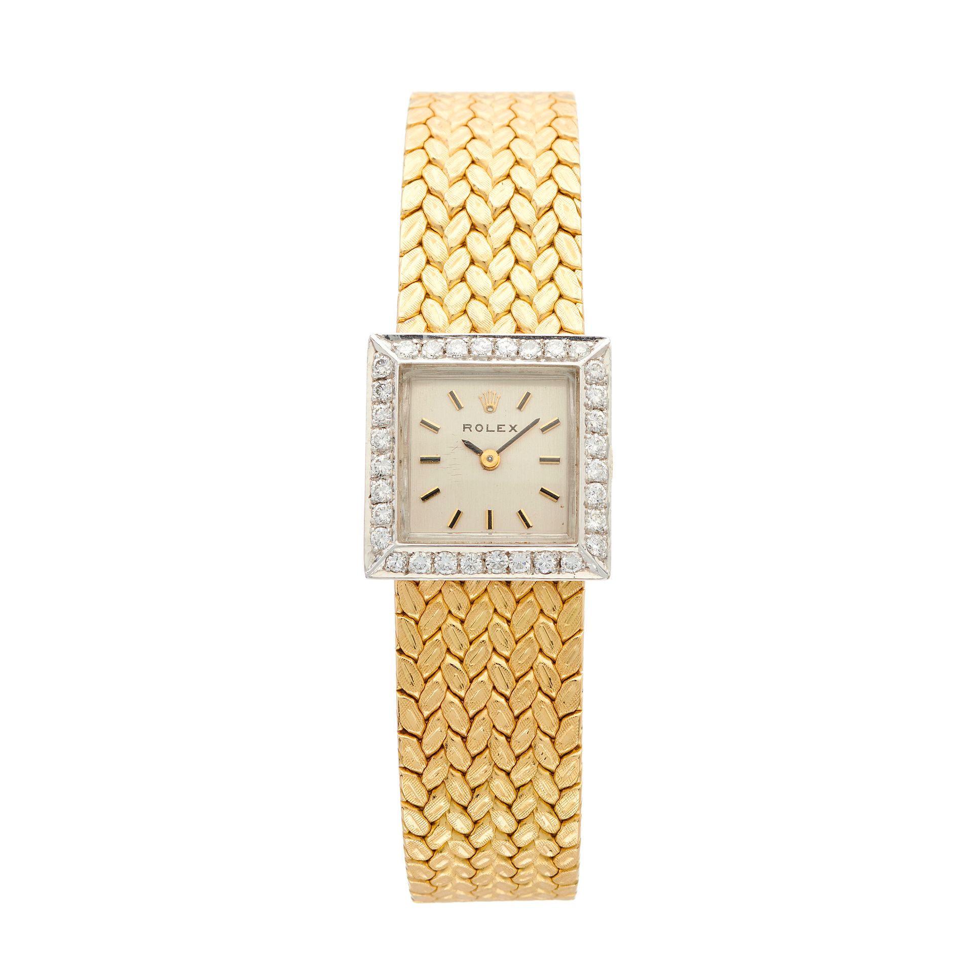 Null Rolex, an 18ct gold diamond bracelet watch, signed manual wind movement cal&hellip;