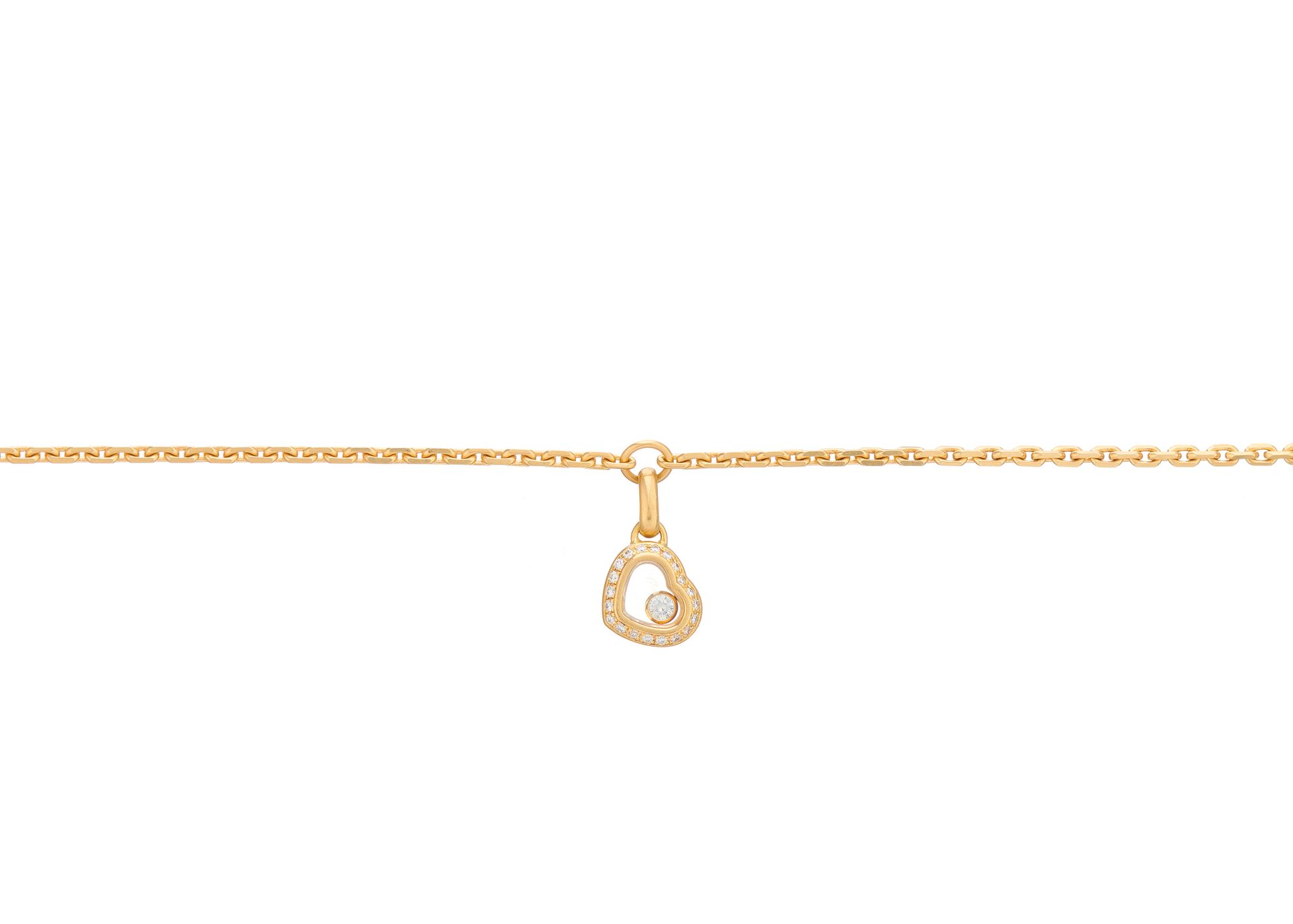 Null Chopard, ein 18ct Gold Happy Diamonds Herz Armband, signiert Chopard, numme&hellip;