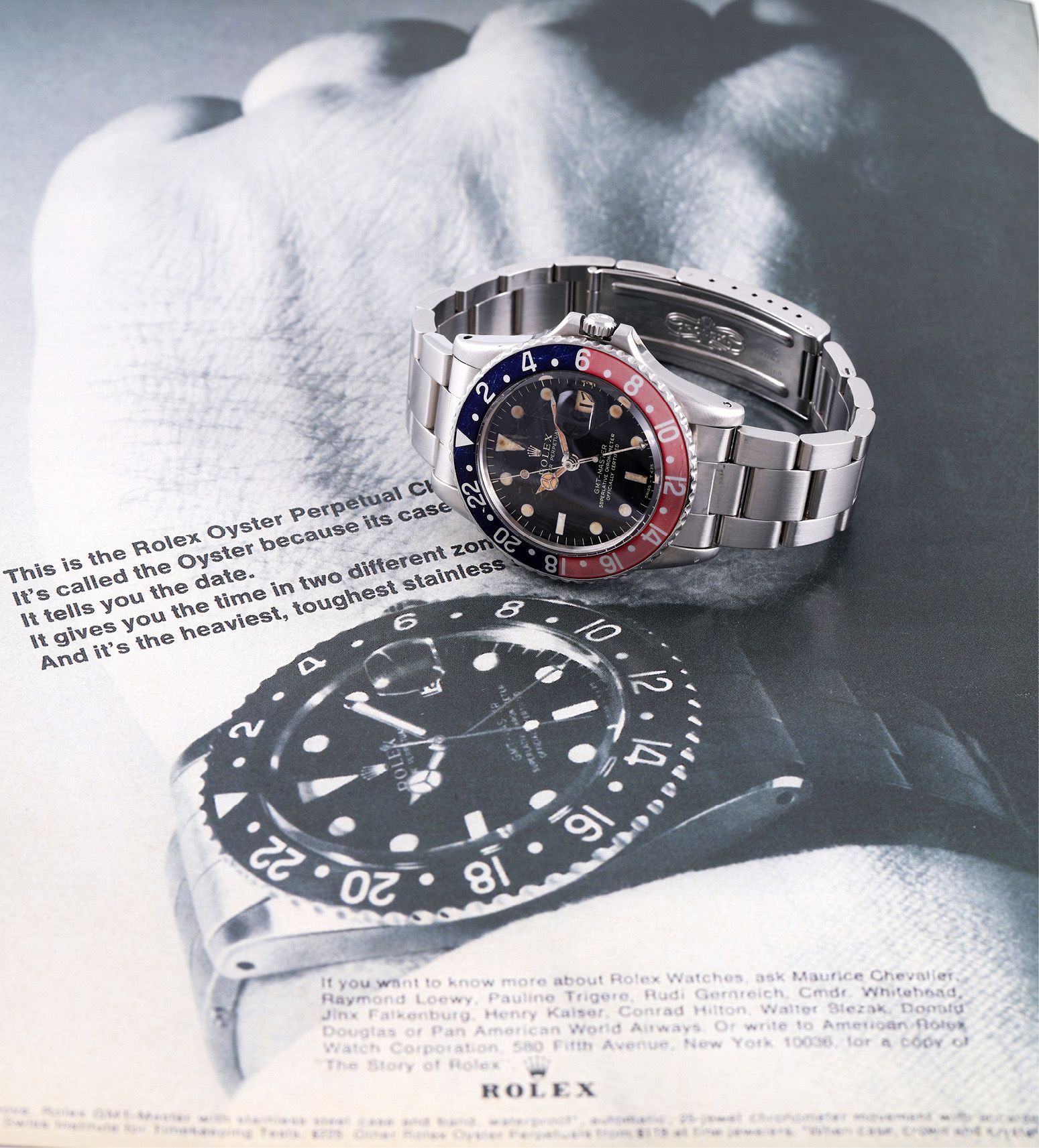 Rolex Rolex, Oyster Perpetual, GMT-Master, Ref. 1675, mouvement no. 98209, boîti&hellip;