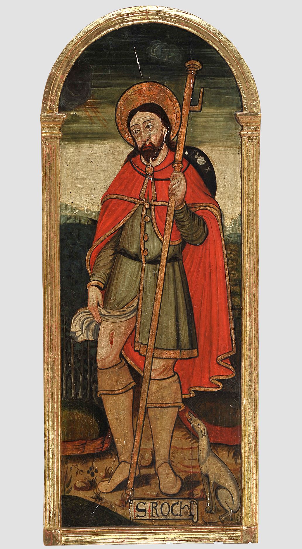 Null 圣罗库斯


16世纪初


木板上的油画


111 x 45厘米


曾经被不适当地修复过。