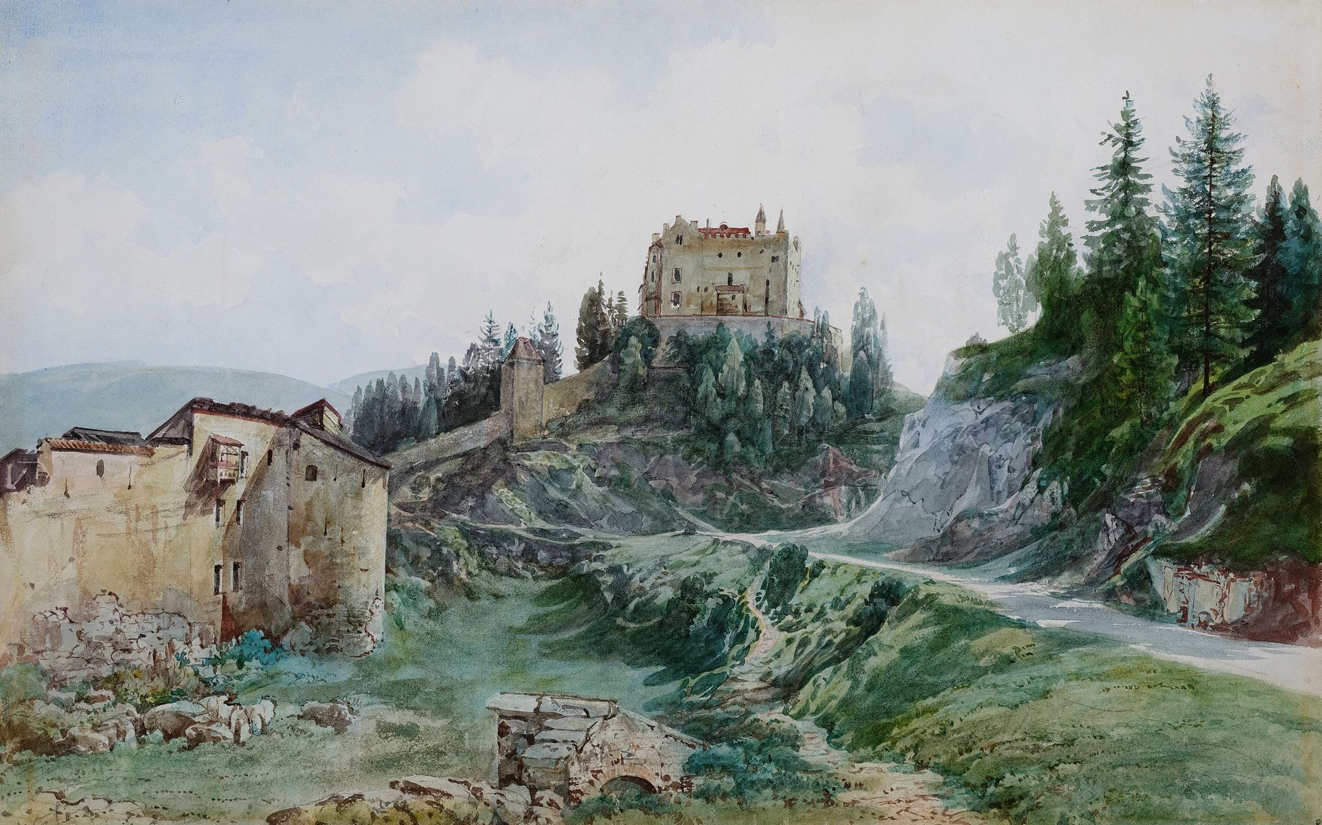 Null 托马斯-恩德


维也纳 1793 - 1875 维也纳


布鲁内克


布鲁内克城堡的景色


纸上水彩画


33 x 49 cm


背面有艺&hellip;