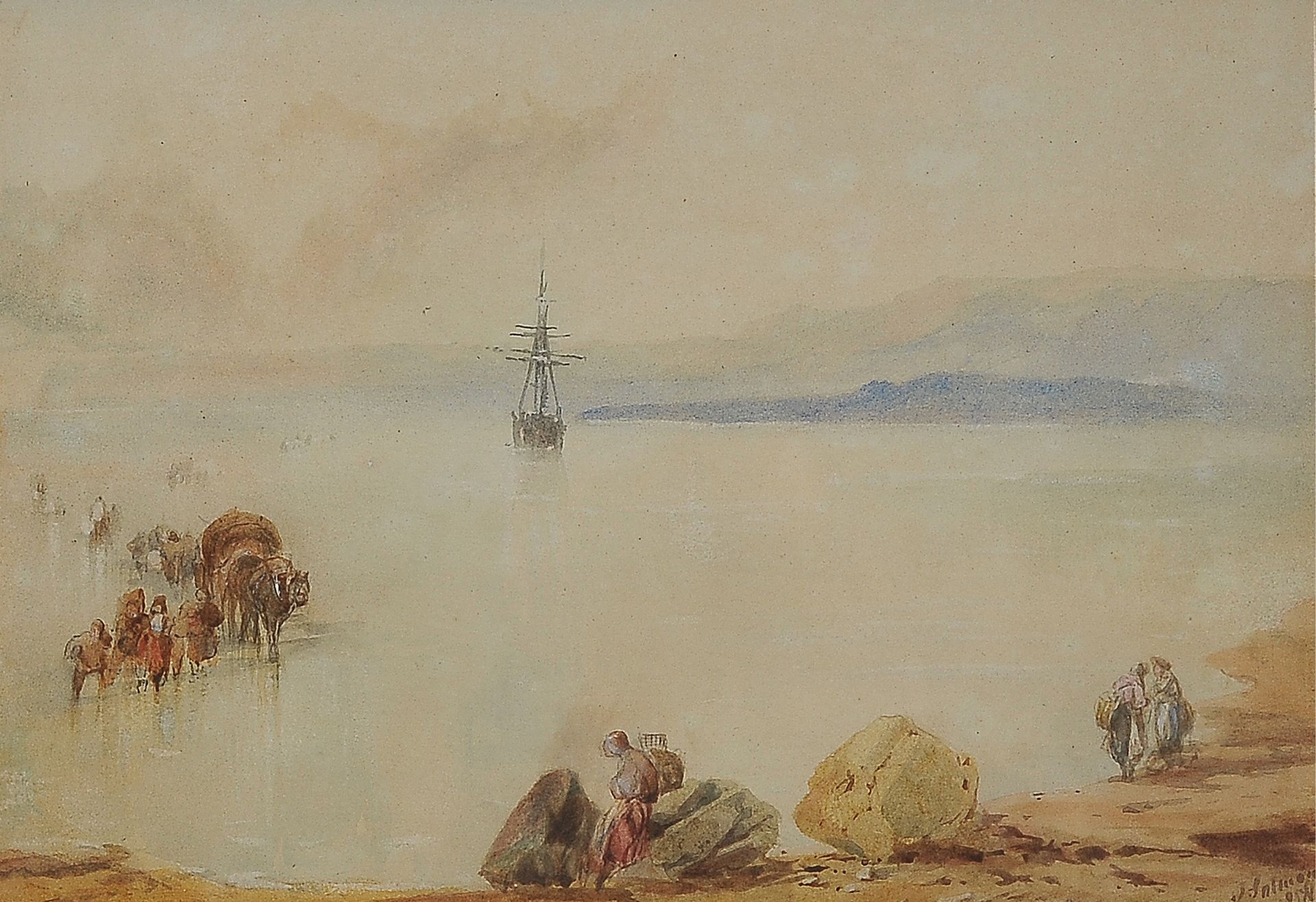 Null 约翰-卡斯伯特-萨尔蒙


科尔切斯特，埃塞克斯 1841 - 1917 伦敦


风景


纸上水彩画


22 x 32,5 cm


签名并注明&hellip;