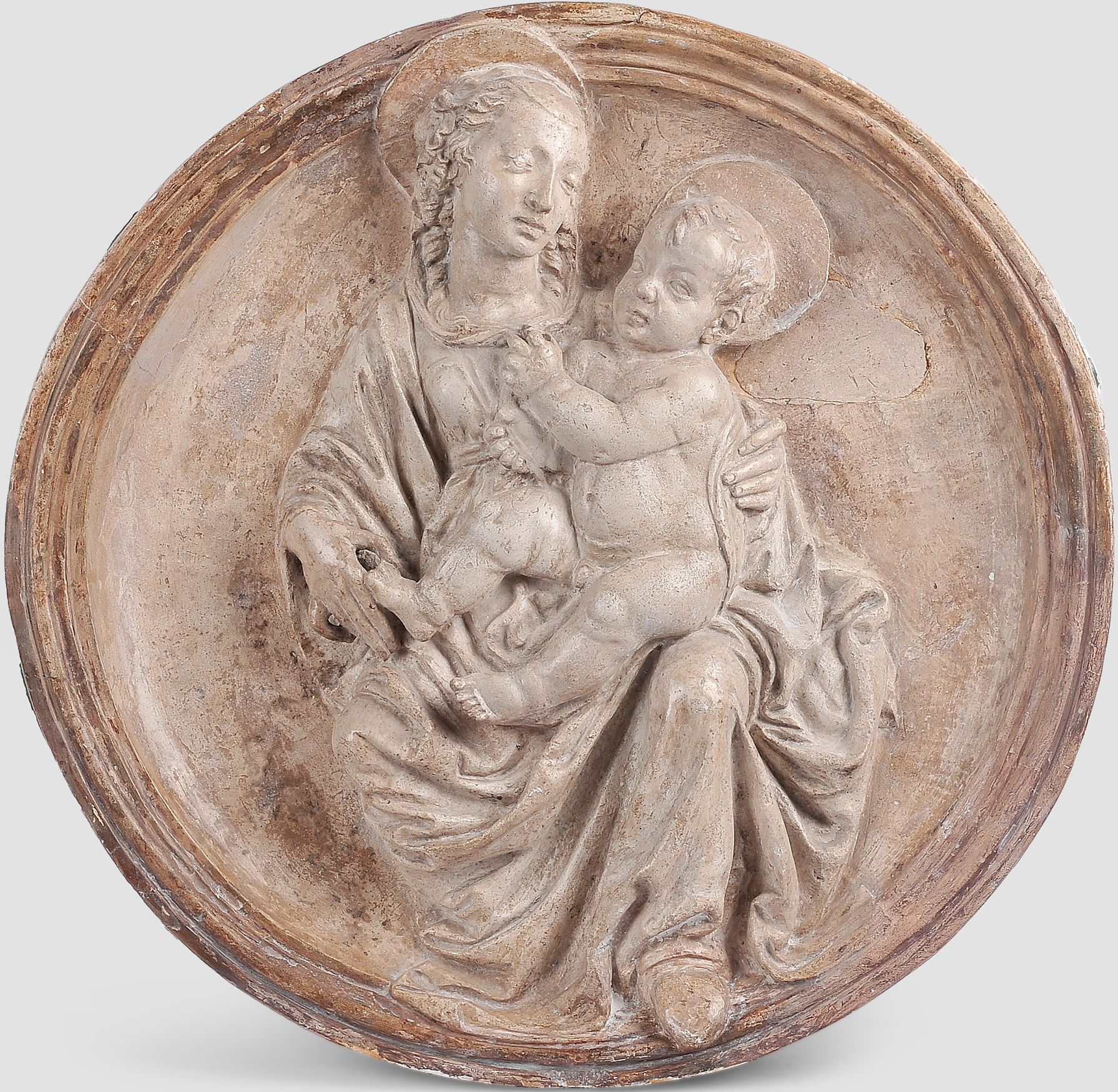 Null Tondo


Mère avec enfant


ca. 1440


Dans le style de Luca di Simone di Ma&hellip;