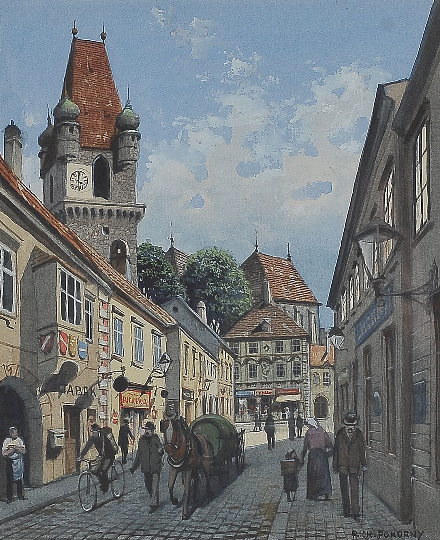 Null 理查德-波科尔尼


维也纳 1907 - 1997 维也纳


佩赫托尔德斯多夫


纸上水彩画


31 x 25,5 cm


有签名，左上角。