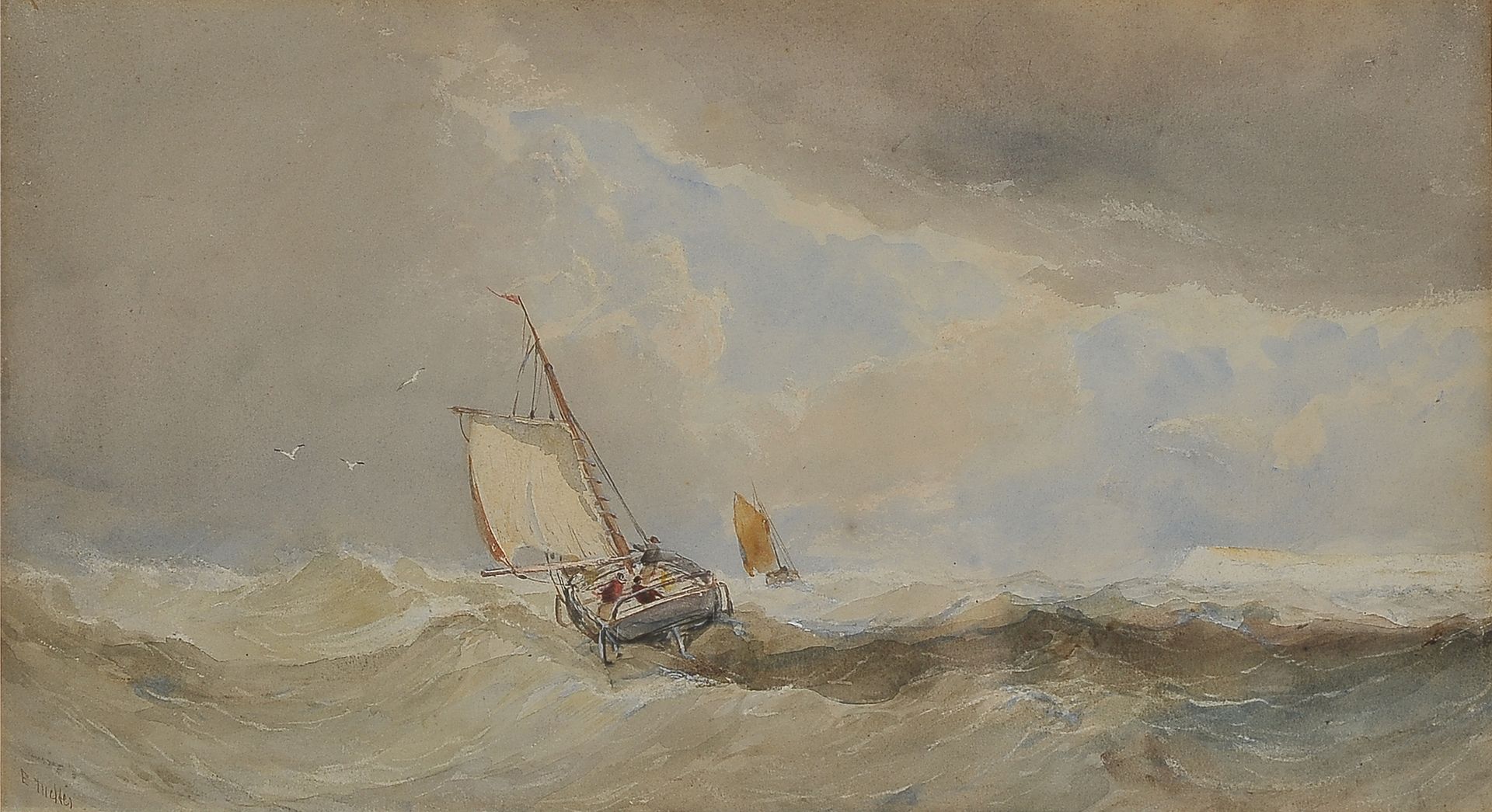 Null 爱德华-塔克


英国 1830 - 1909 英国


海洋/风景画


纸上水彩画


28 x 50,5 cm


已签名，左上角