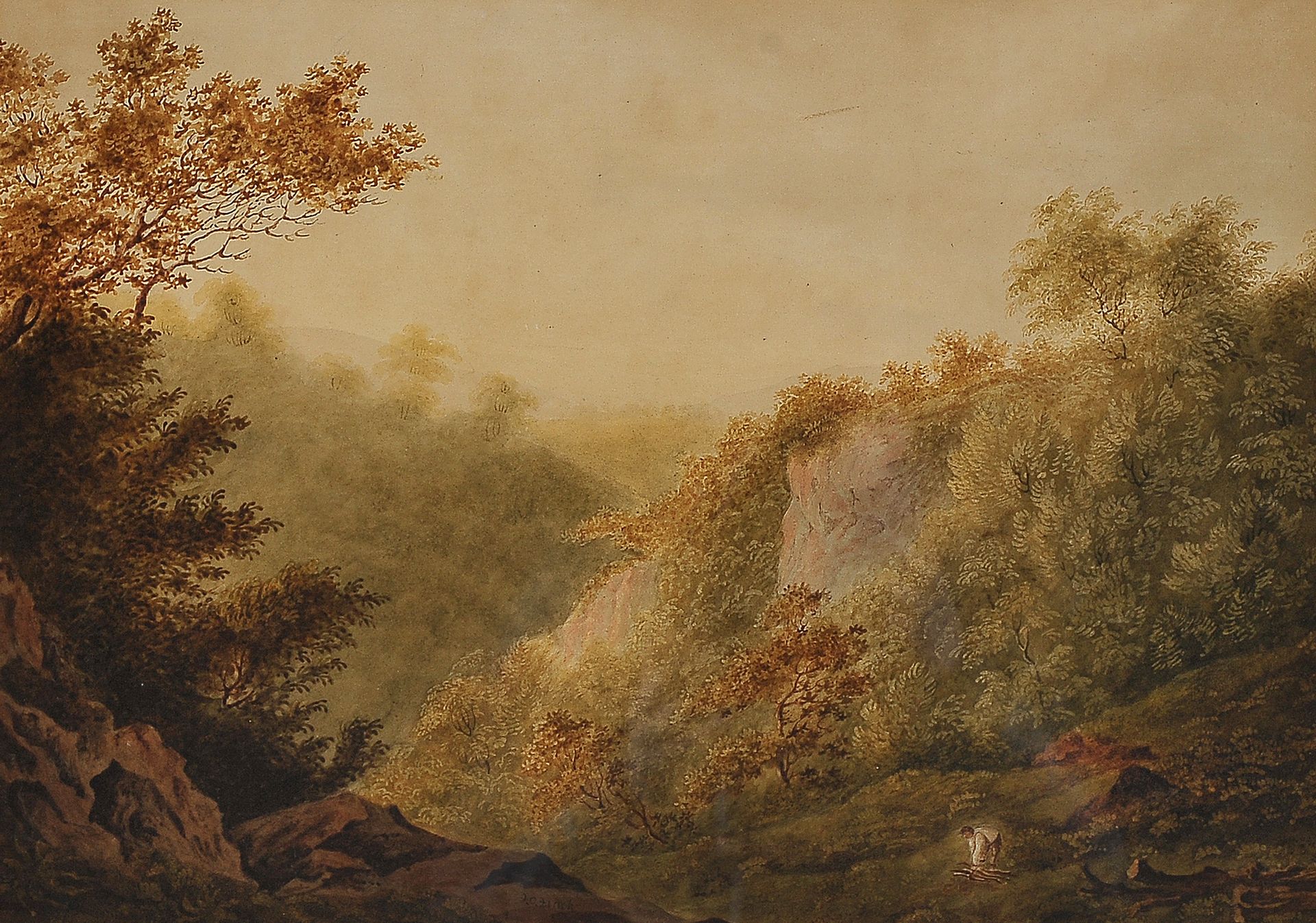 Null 弗朗西斯-奥利弗-芬奇


星期五街 1802 - 1862 伦敦


景观


纸上水彩画


34 x 48 cm


有签名，左上角。