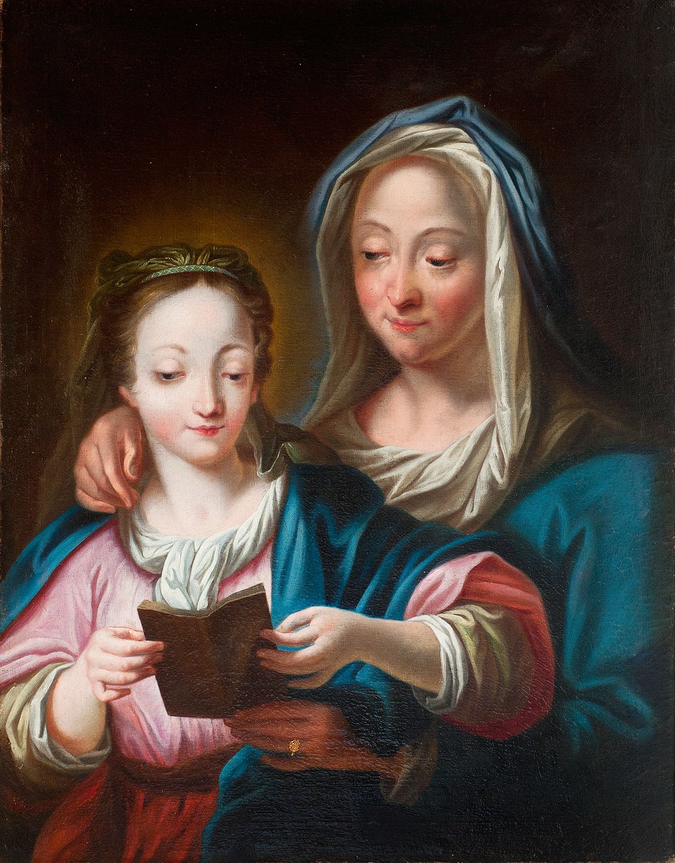 Null 伊格纳茨-斯特恩，简称斯特拉


毛尔基兴 1679 - 1748年 罗马(归属)


教玛丽读书的安娜


布面油画，重涂


74 x 58,5 &hellip;