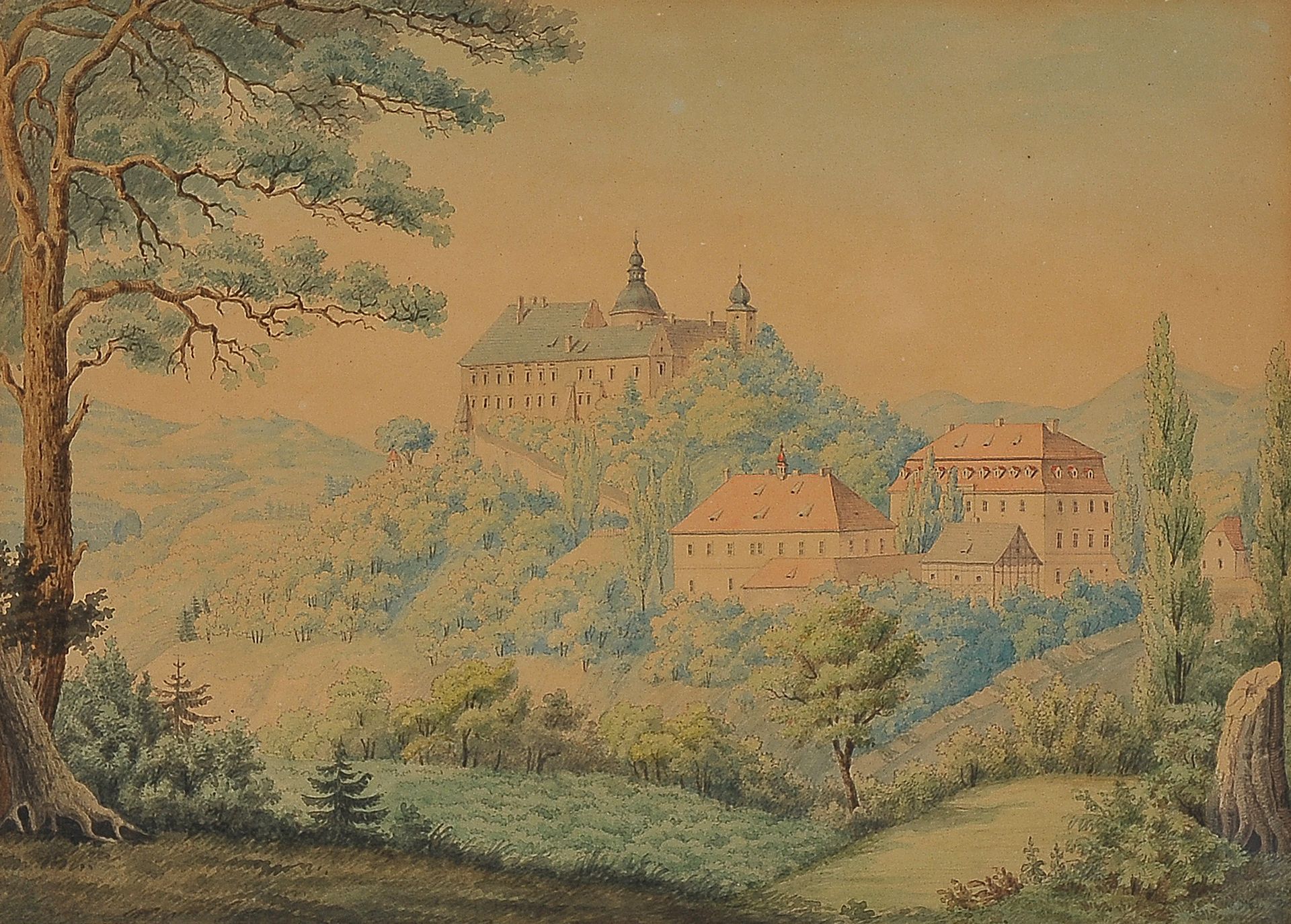 Null Aquarelle Biedermeier


Vieux manoir autrichien


Vienne, vers 1830/40


Aq&hellip;