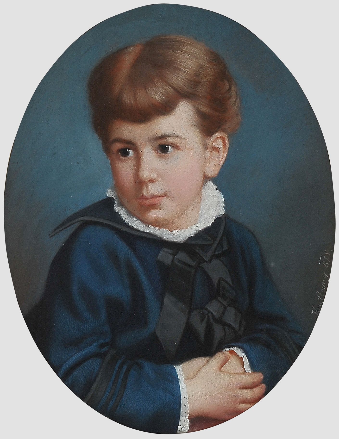 Null 约瑟夫-赫塔利


艾夏 1841 - 1890 布拉格


一个男孩的肖像


纸板上的粉笔画


49 x 38 cm


签名并注明日期(1)8&hellip;