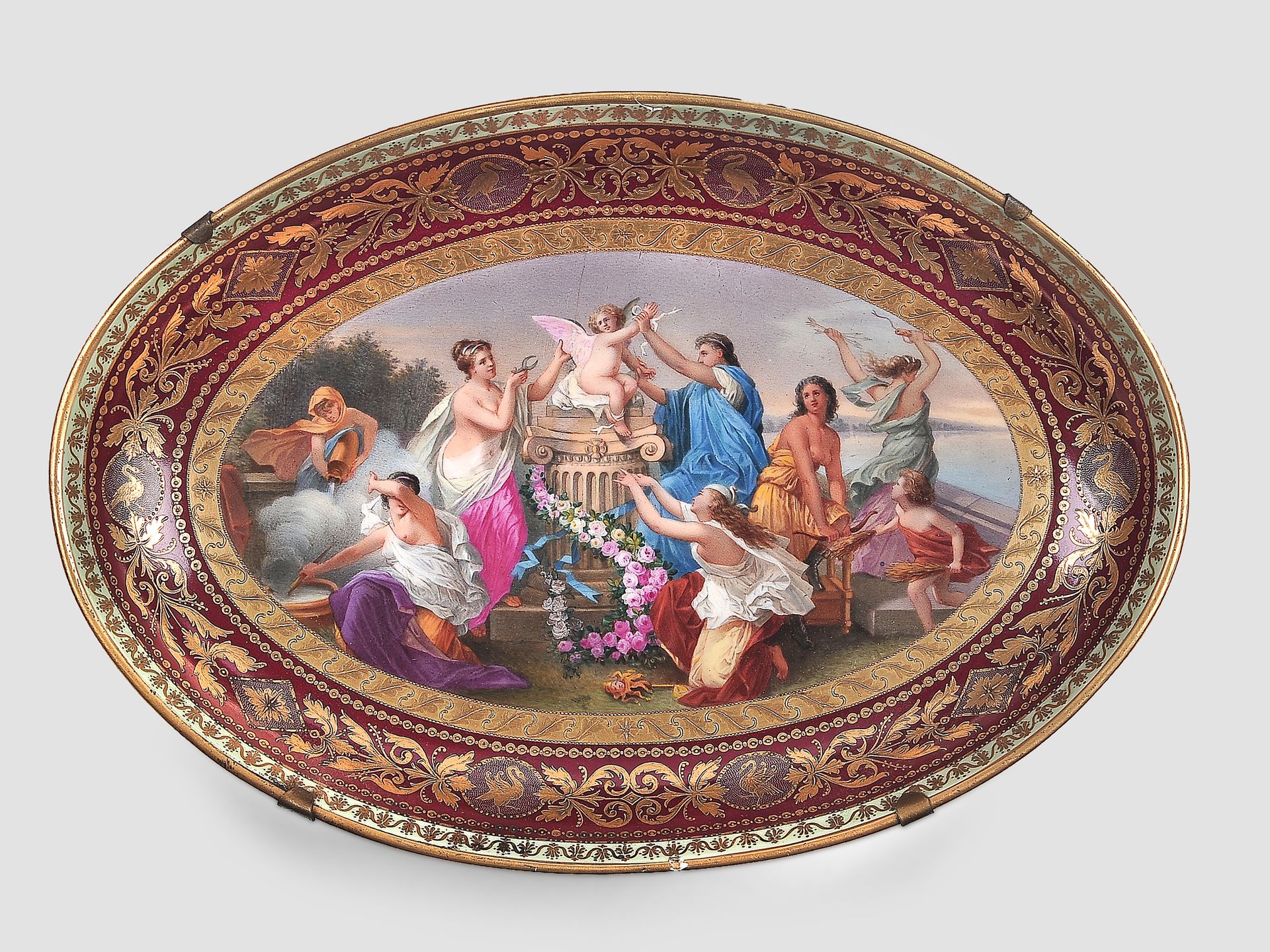 Null Porcelaine d'Alt Wien


Assiette ovale


" Cupidon au pilori "


Période So&hellip;
