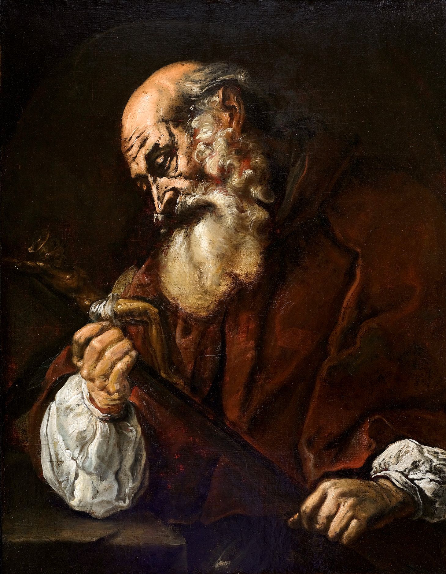 Null 特内布罗索-乔瓦尼-巴蒂斯塔-朗格蒂


热那亚 1635 - 1676年 威尼斯（归属地


虔诚的圣徒画像


布面油画，重涂


92 x 71&hellip;