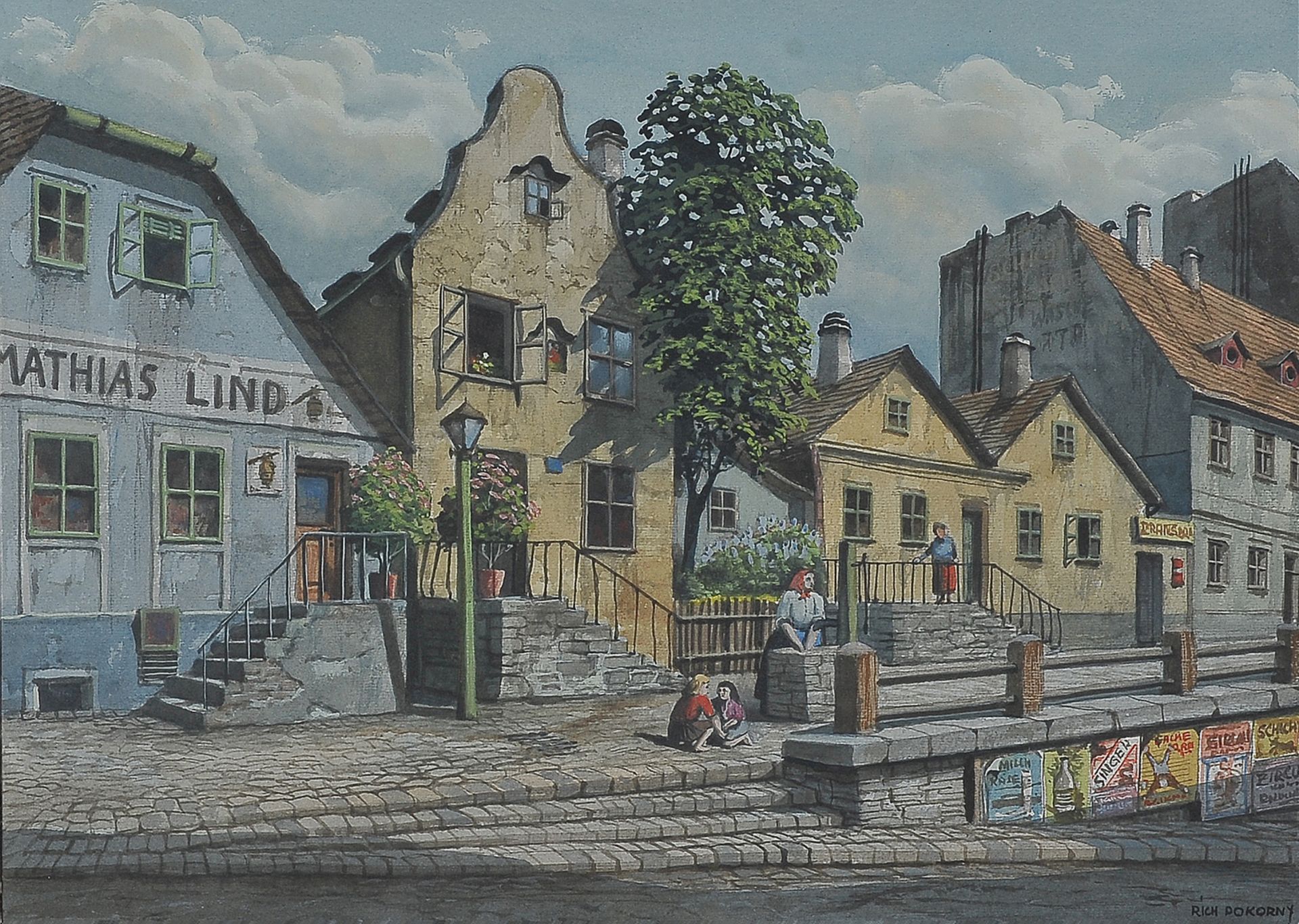 Null 理查德-波科尔尼


维也纳 1907 - 1997 维也纳


维也纳市


纸上水彩画


27 x 37,5 cm


有签名，左上角。