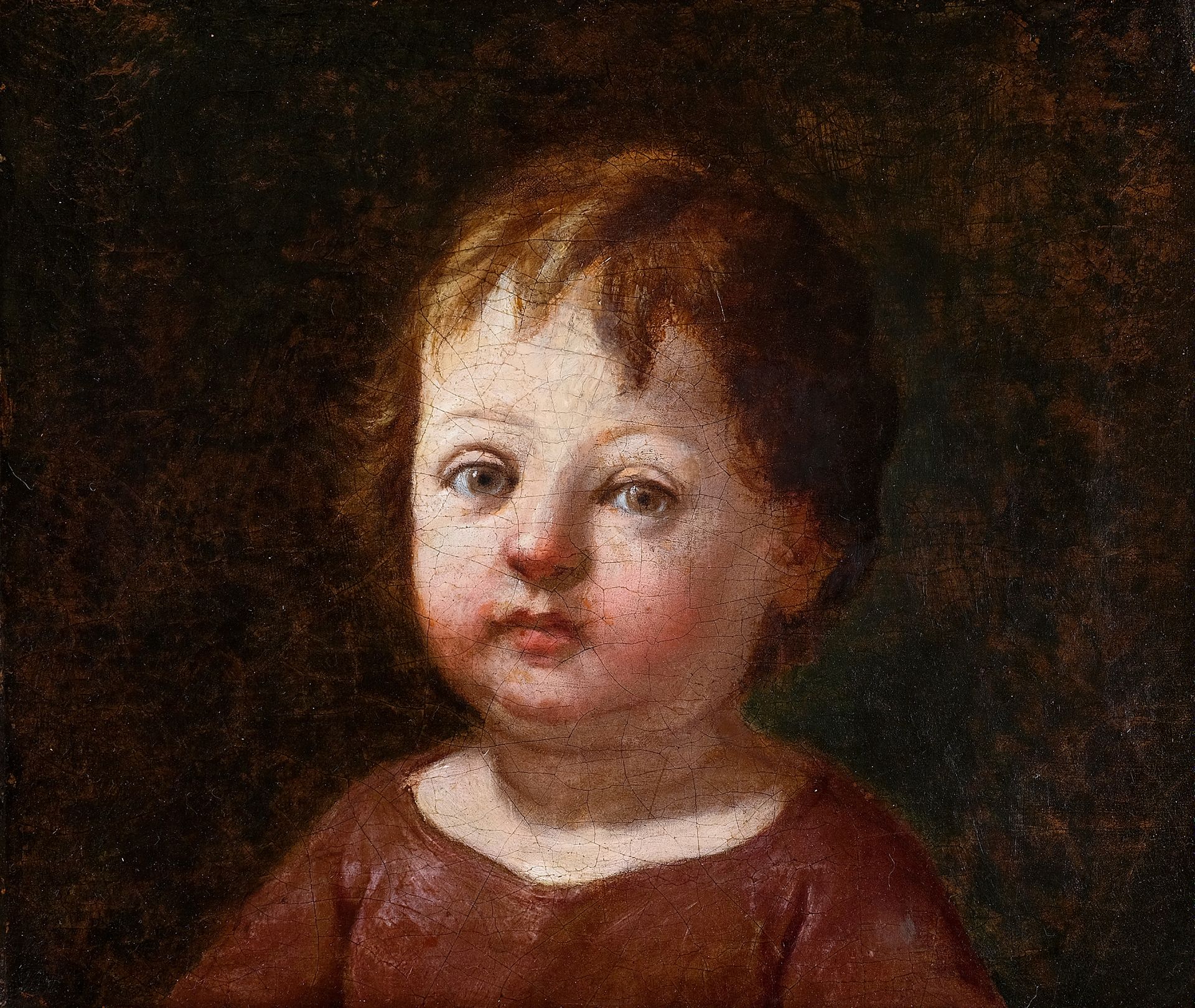 Null 安尼巴莱-卡拉奇


博洛尼亚 1560年-1609年 罗马（署名


一个男孩的画像


布面油彩，重新涂抹


29,5 x 35,5厘米
