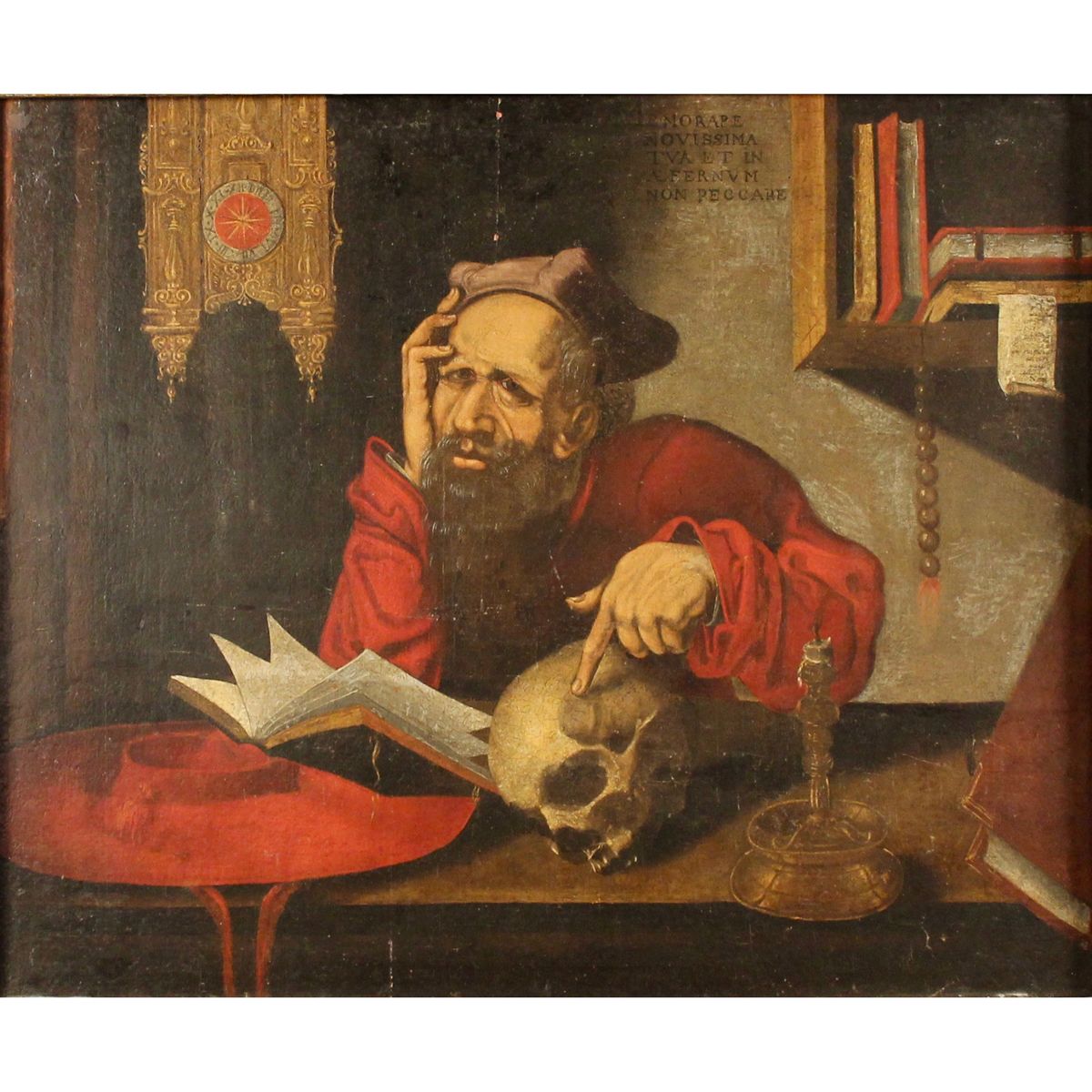 MARINUS VAN REYMERSWAELE (1493/1567) "San Gerolamo" Ölgemälde auf Tafel. Cm 63x5&hellip;
