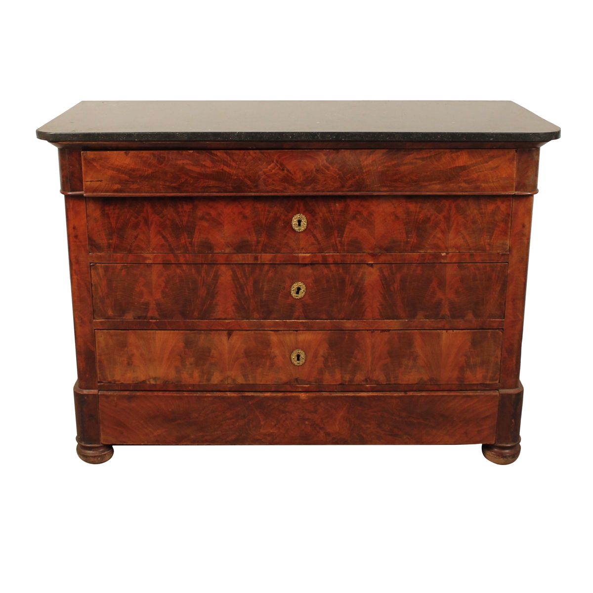 CASSETTONE A QUATTRO CASSETTI - COMMODE WITH FOUR DRAWERS Mahogany feather with &hellip;