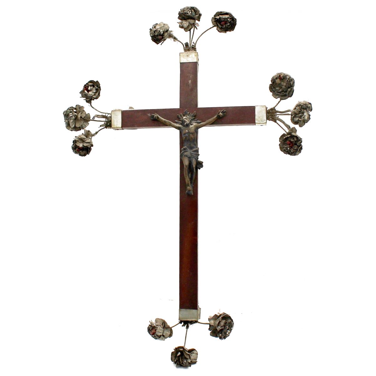 CROCIFISSO - CRUCIFIX Silver-plated metal with floral decorations on the tips. E&hellip;