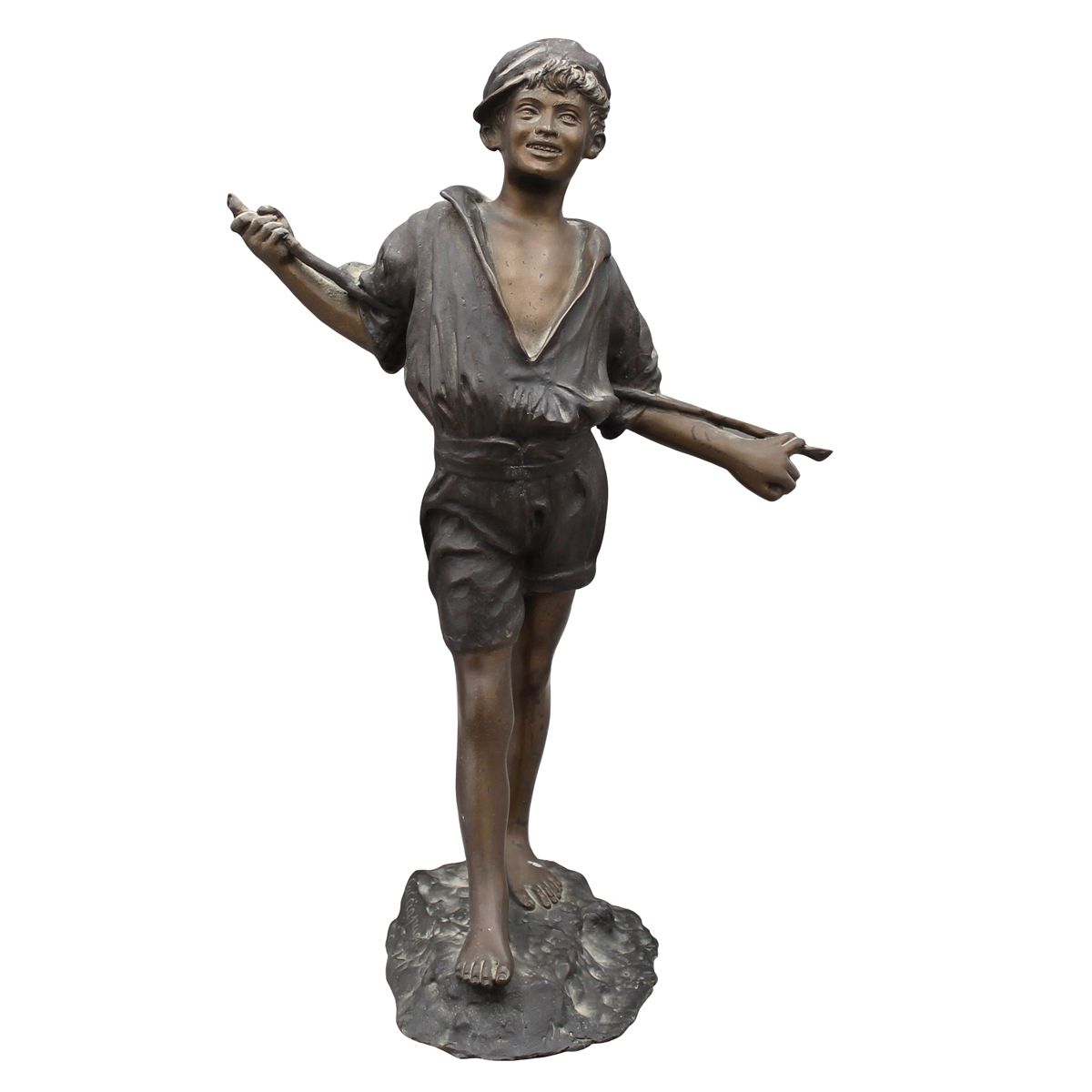 GUIDO CACCIAPUOTI (1892/1953) "Pescatorello" - "YOUNG FISHERMAN" Escultura de br&hellip;