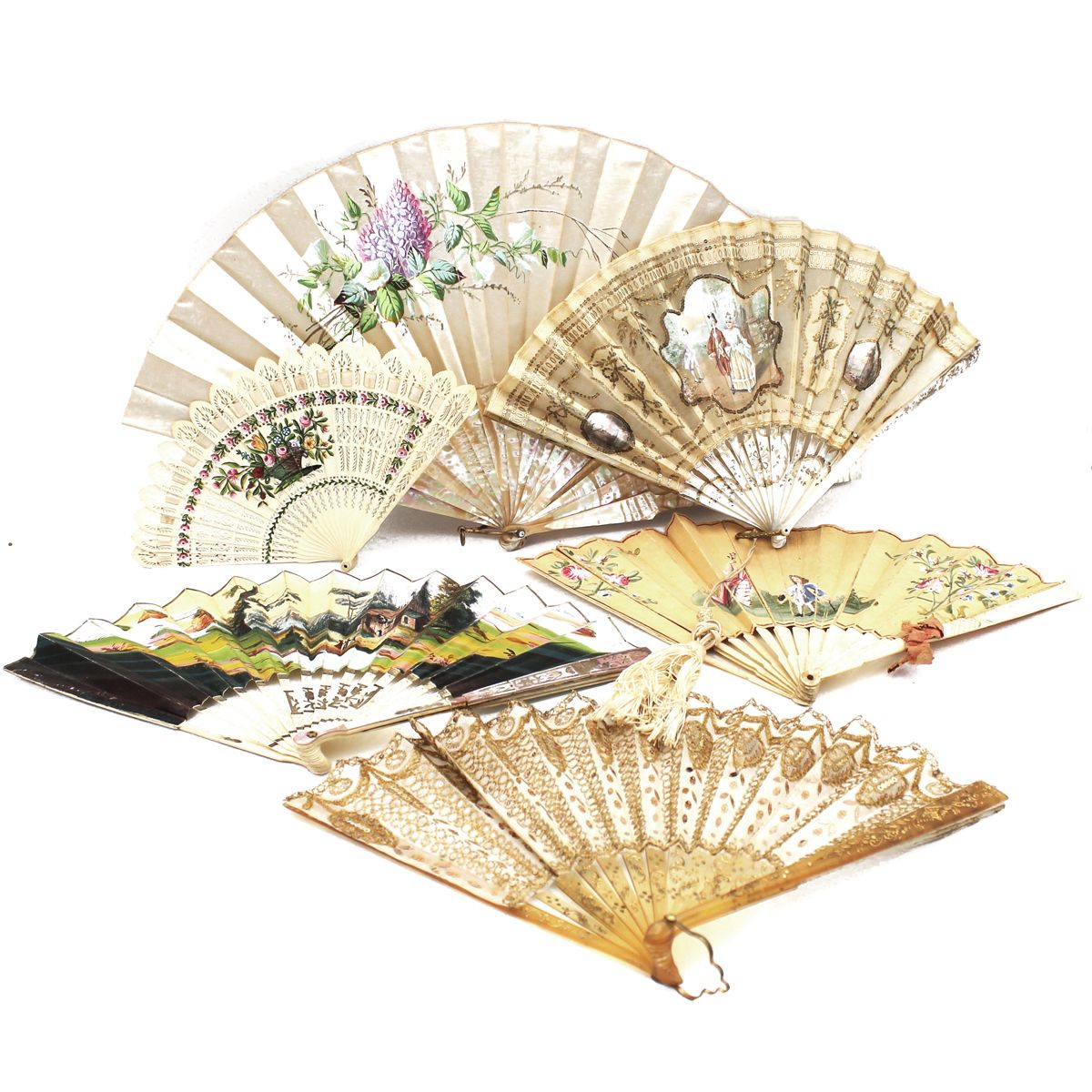LOTTO DI SEI VENTAGLI - LOT OF SIX FANS Various materials and sizes
Various mate&hellip;