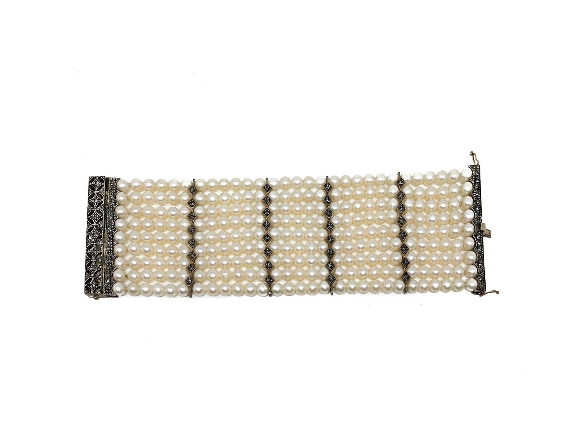 Null Bracelet de perles, 20e siècle, longueur 20 cm, largeur 6 cm. Bracelet comp&hellip;