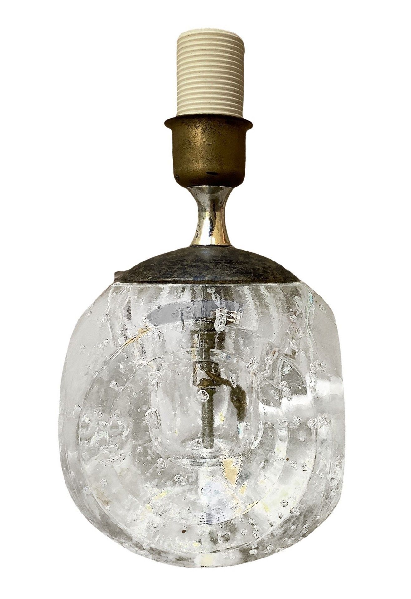 Per Poliarte, Albano Poli Lampe de table avec base en verre transparent de forme&hellip;