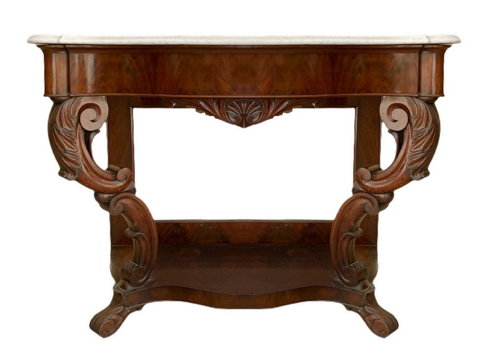 Null Mahogany console, Louis Philippe. , nineteenth century H 98 cm, length 125 &hellip;