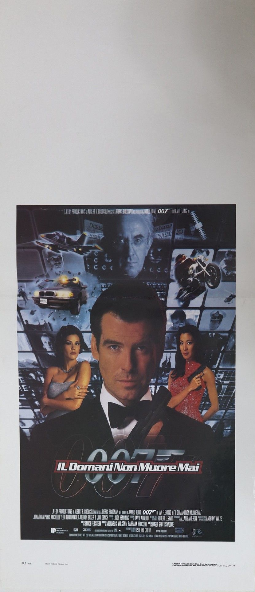 Null Affiche de film ''007 Demain ne meurt jamais'', 1997 70 cm x 33 cm Première&hellip;