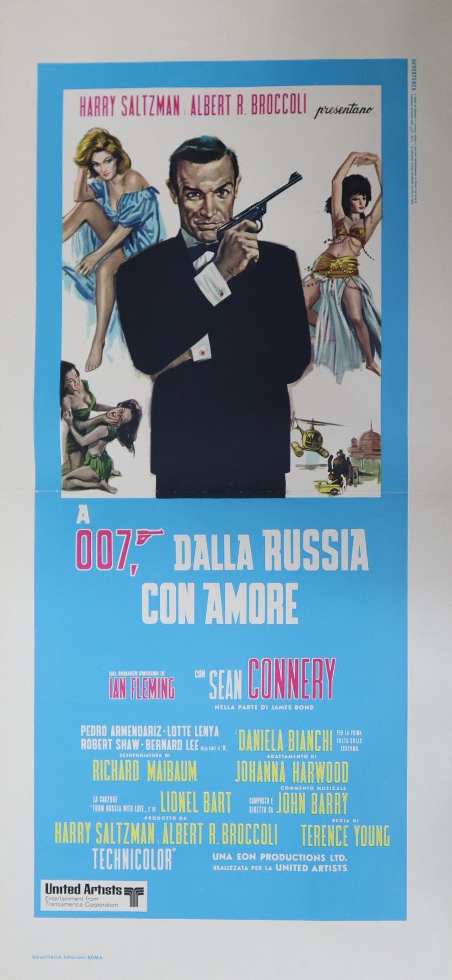 Affiche de film "A 007, from Russia with love" 70 cm x 33 cm Signes normaux d'ut&hellip;