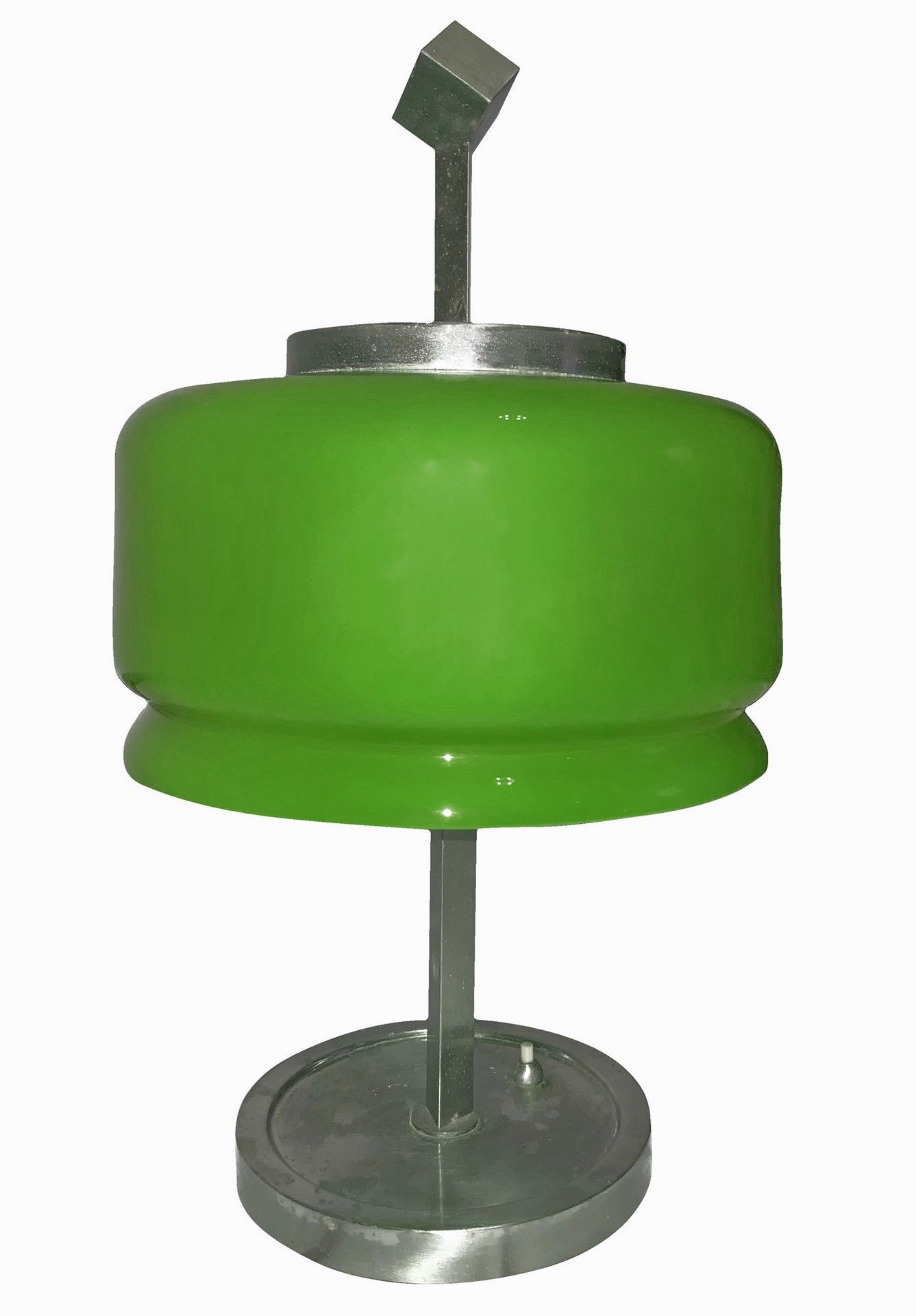 LUMI Lámpara de mesa en latón niquelado, años 60. 46 cm x 25 cm diseño Oscar Tor&hellip;