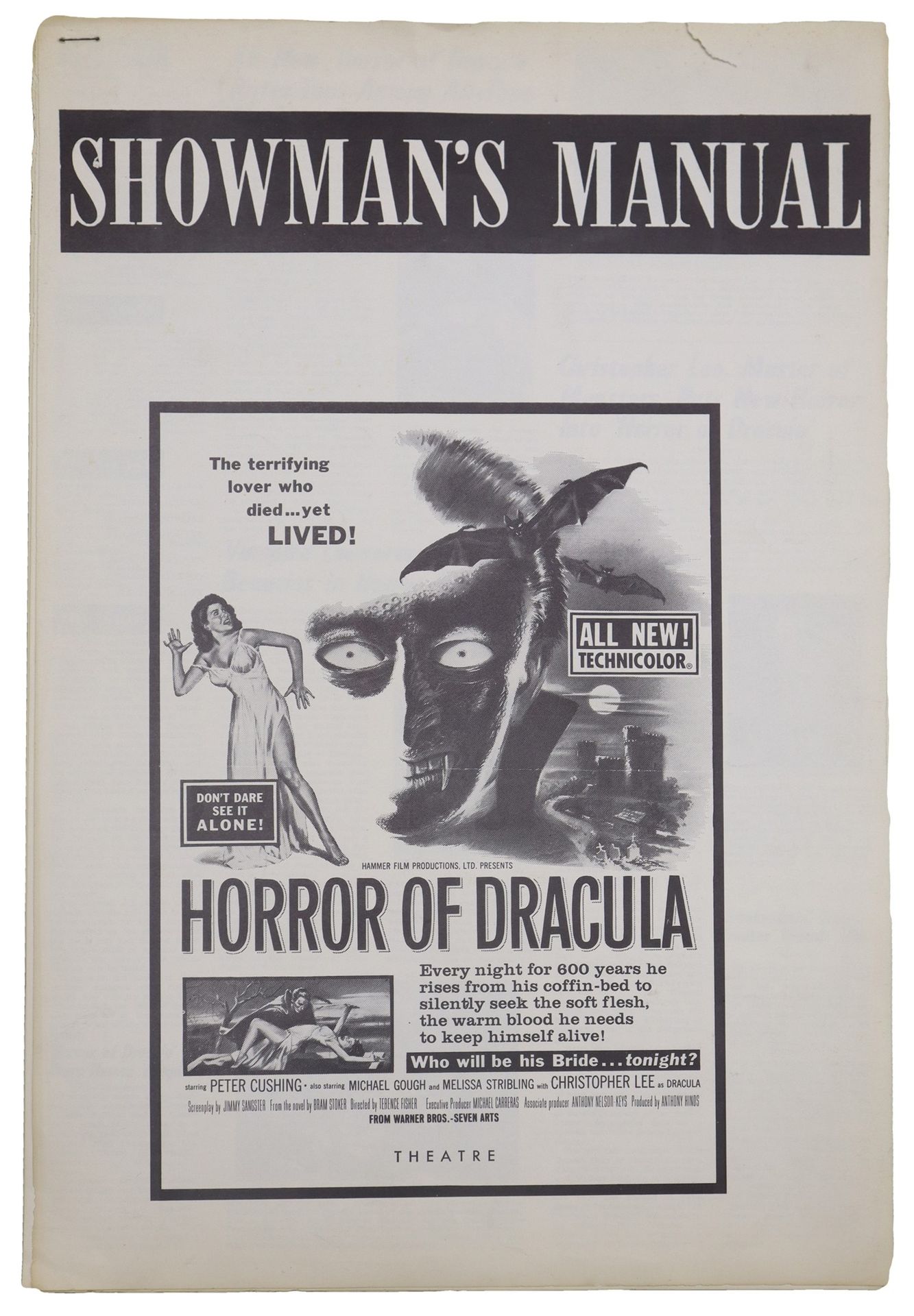 Null Manuel du Showman de l'Horreur de Dracula 43 cm x 28 cm