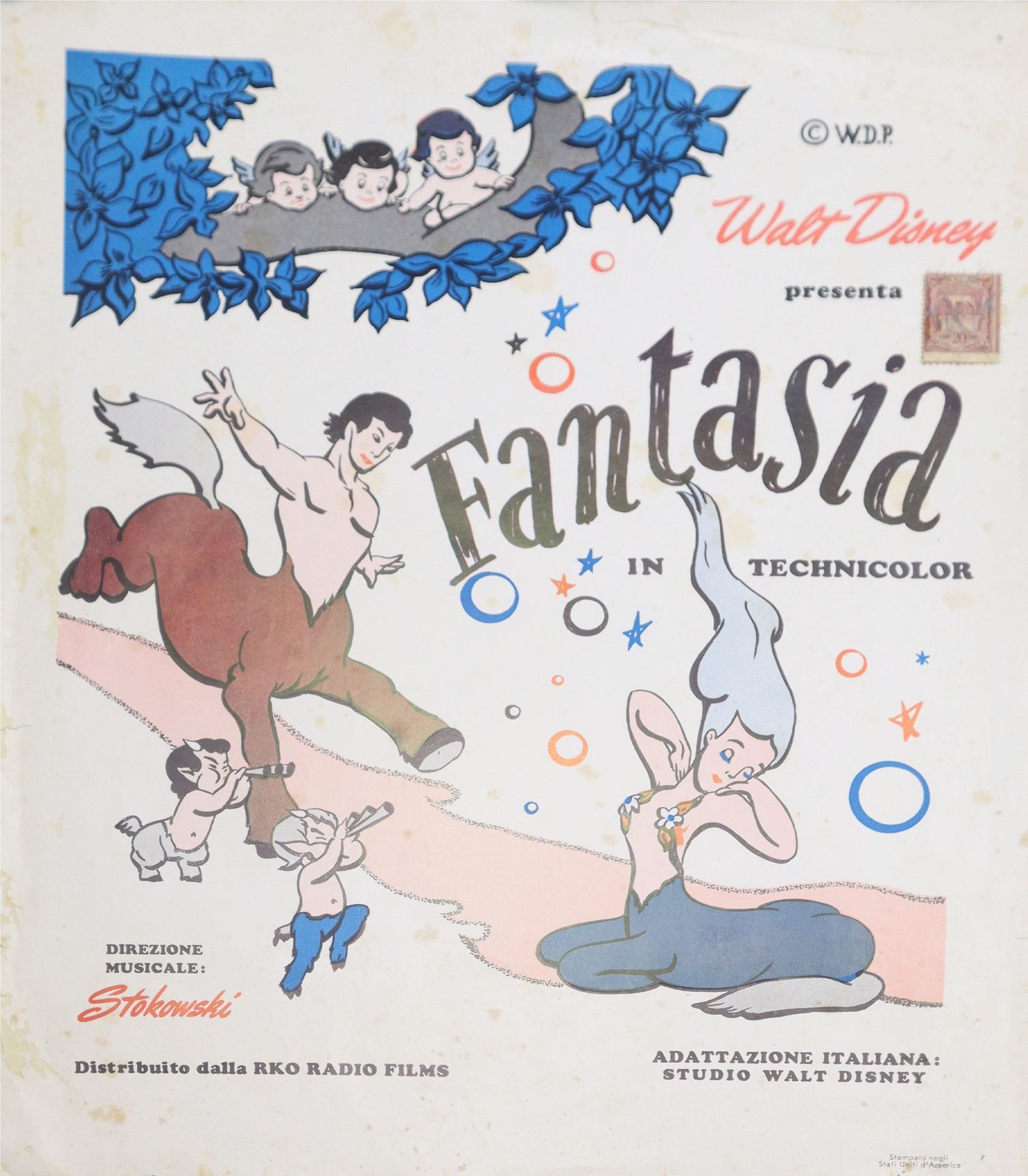 Null Enveloppe photo dessinée "Walt Disney Fantasia", années 40, première éditio&hellip;