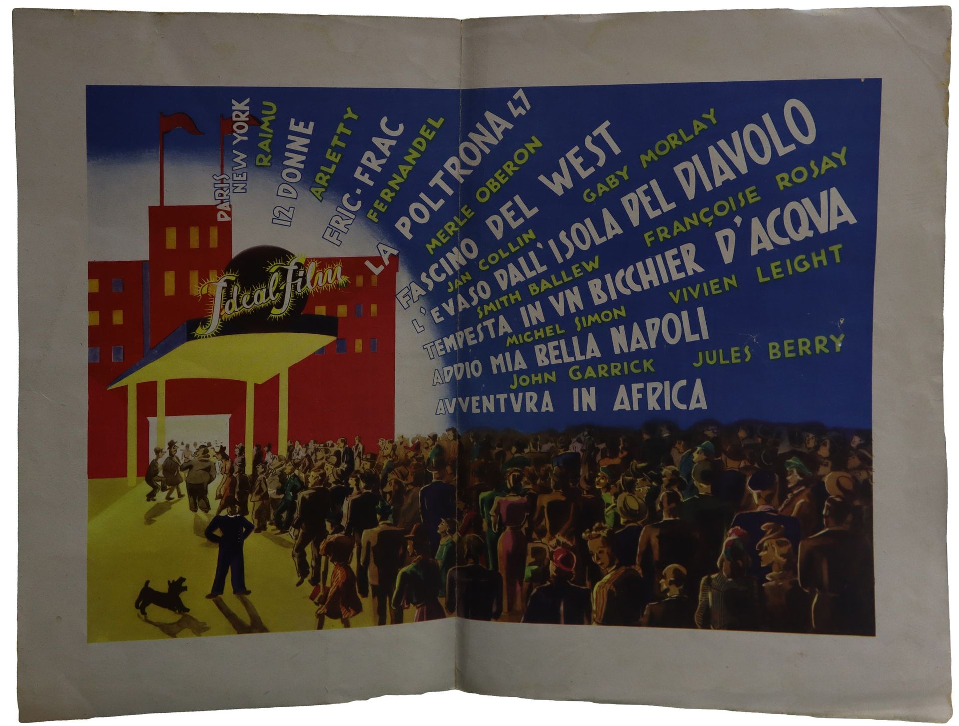 Null Poster in anteprima delle uscite di Ideal Film , 1940-41 33 cm x 44 cm