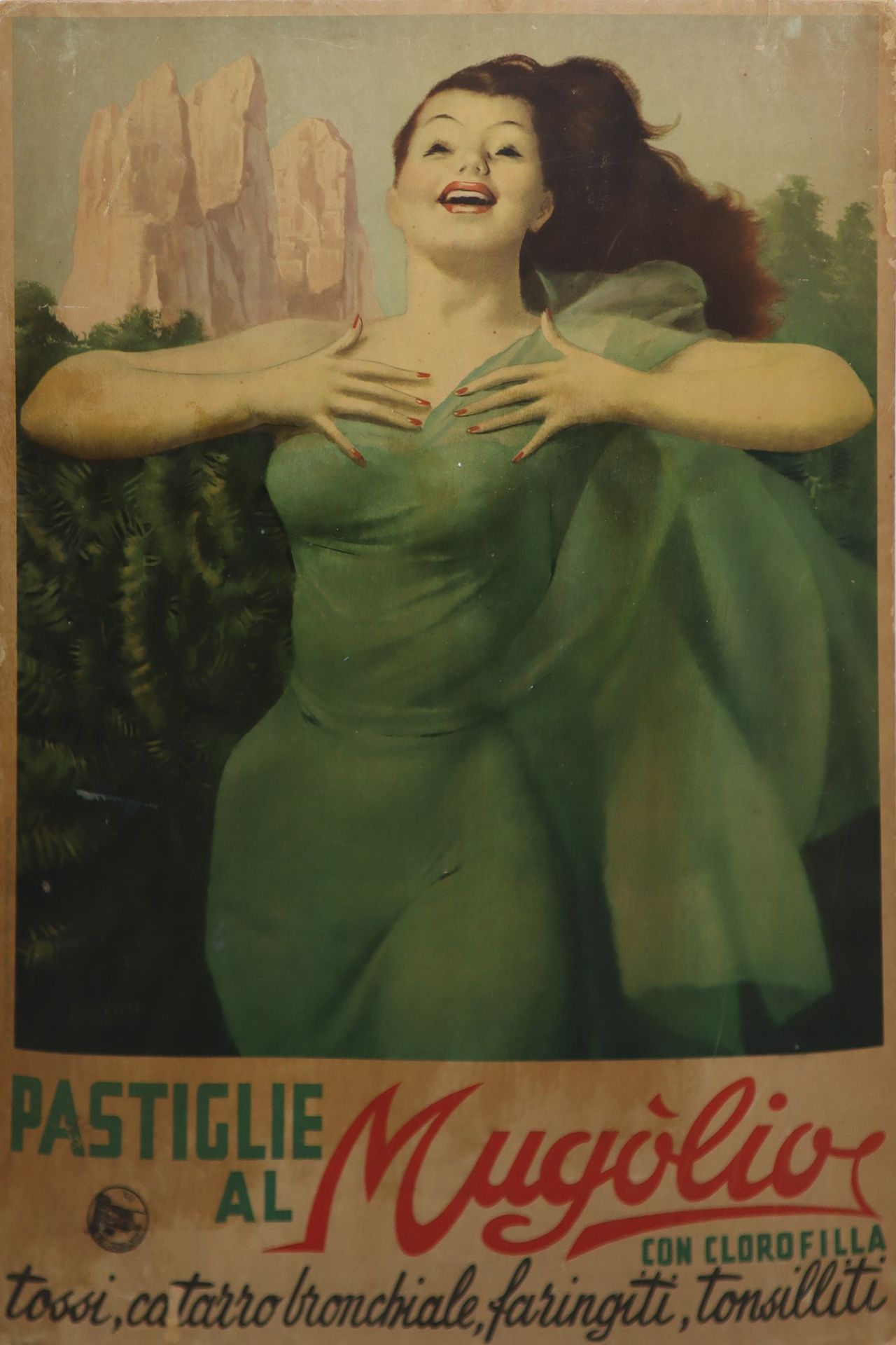 Null 巨型精装本 "Pastiglie al Mugolio with chlorophyll"，30年代高68.5厘米x47厘米，左下角有Boccasil&hellip;