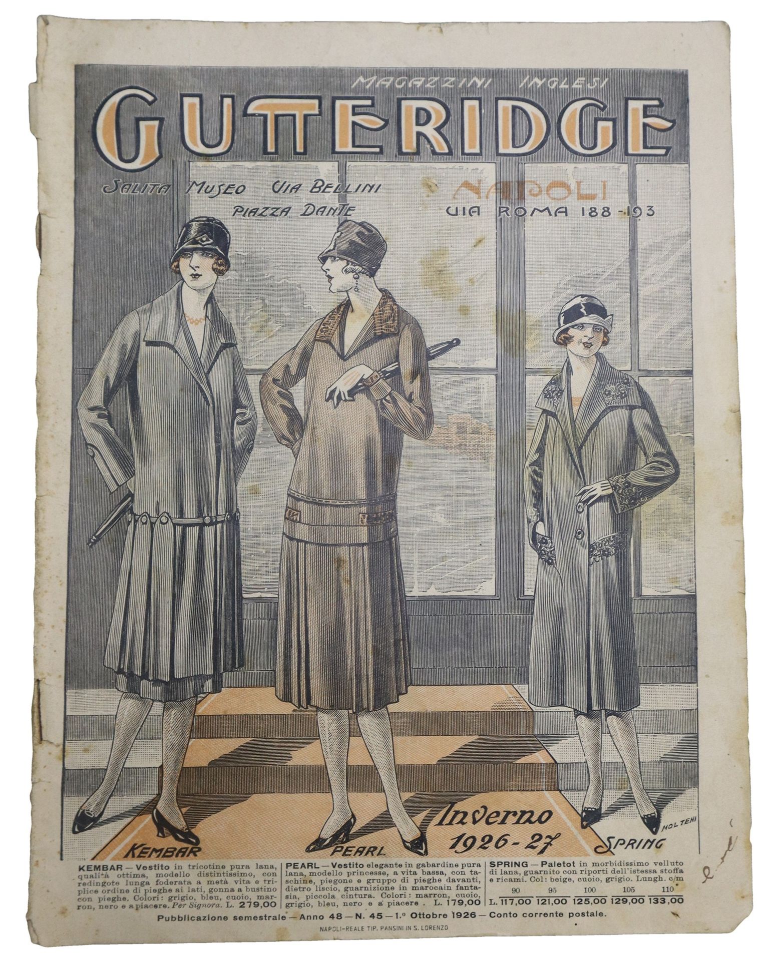 Null Gutteridge # 45 , 1926年冬季时尚杂志1926-27，日期在中间下方