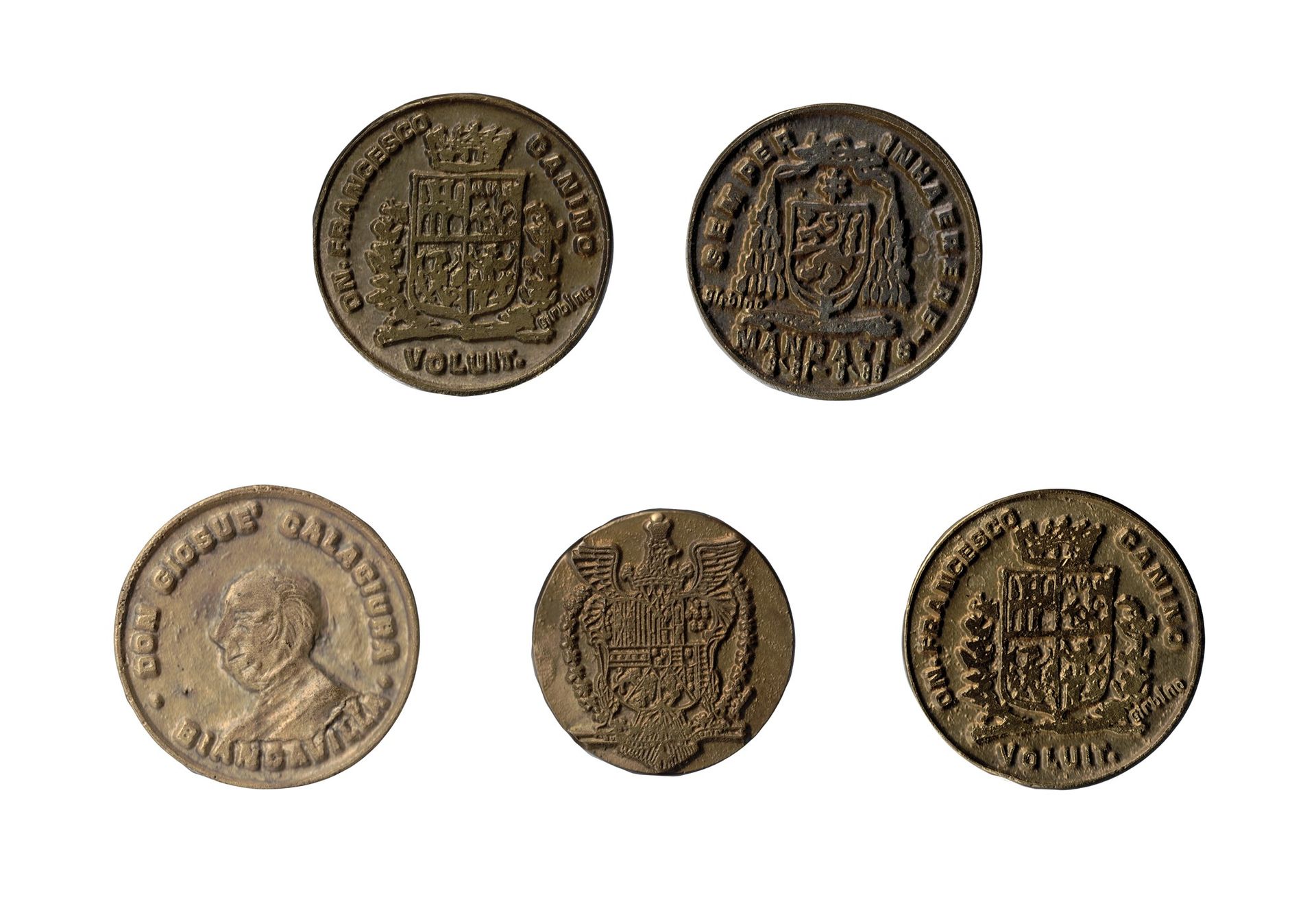 Domenico Girbino N.5 Commemorative medals diameter 7 cm, of which one 5.5 cm