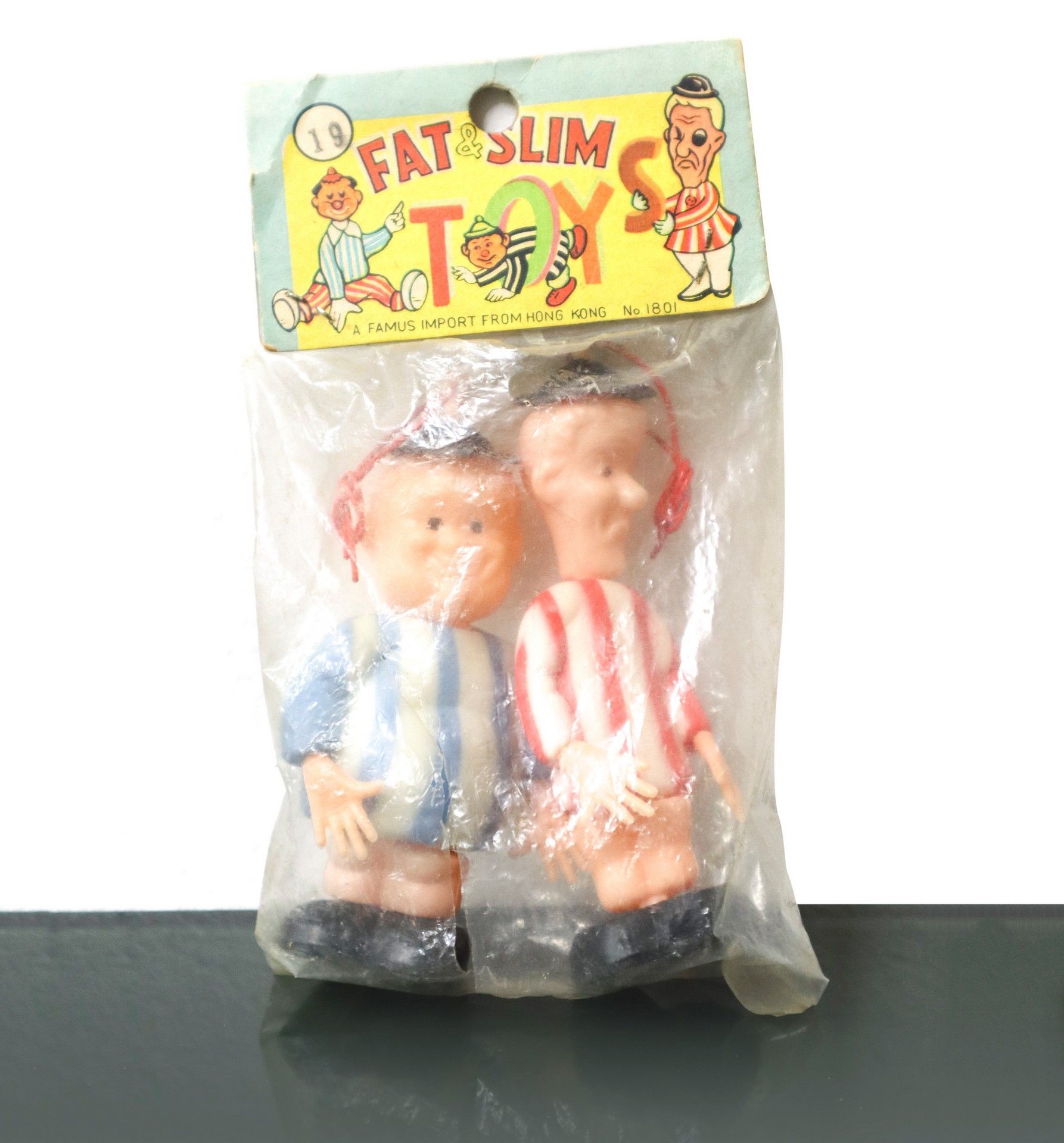 Null Marionnettes en plastique Laurel & Hardy NOS. Fat & Slim Toys nouveau vieux&hellip;