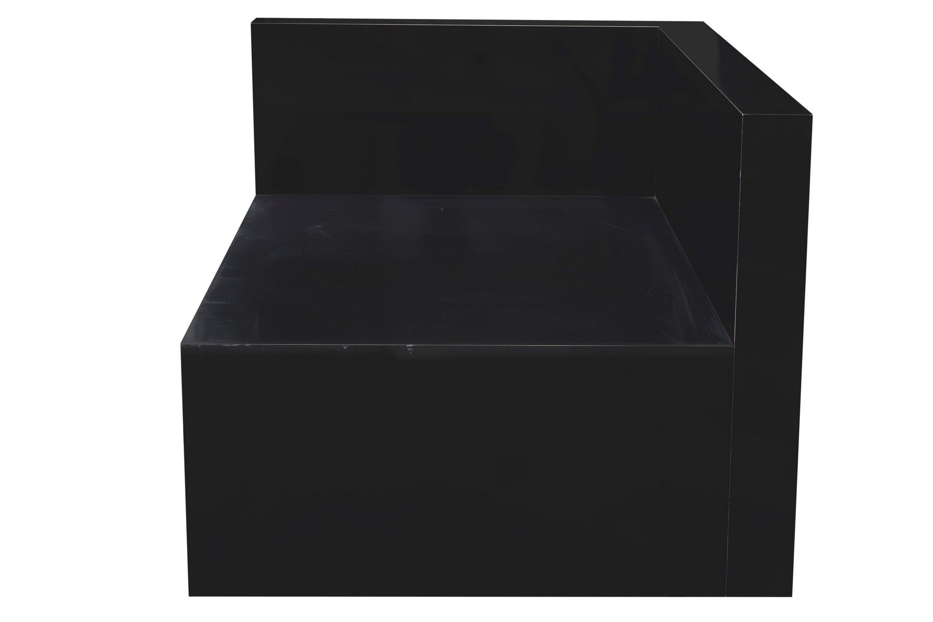 Null 角落柜，60年代 生产归于NyForm，角落模块。木质框架覆盖在黑色富美家，抛光处理。使用的迹象。