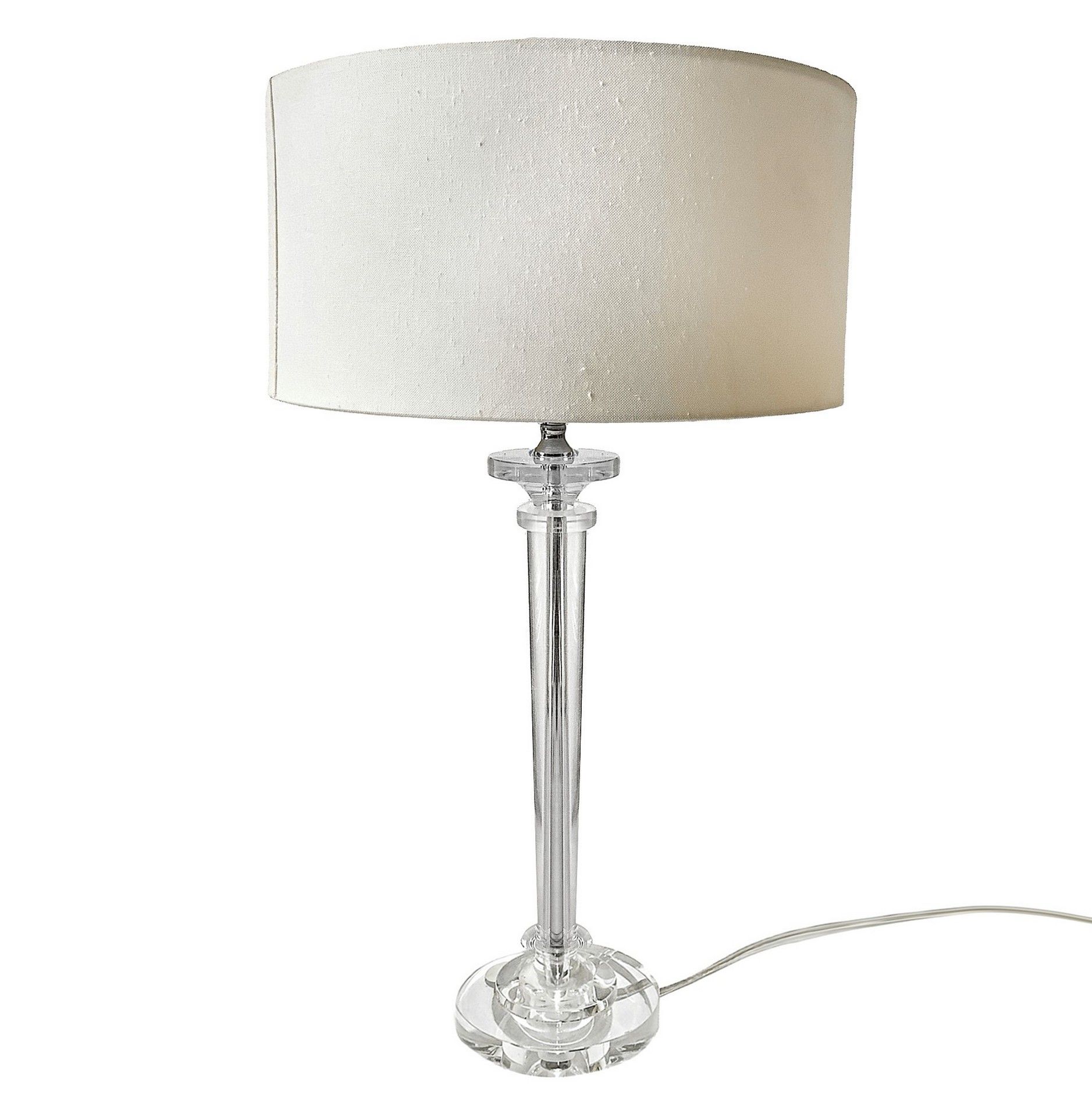 Null Lampe de table h cm 68x14 Tige en plexiglas transparent, abat-jour intérieu&hellip;