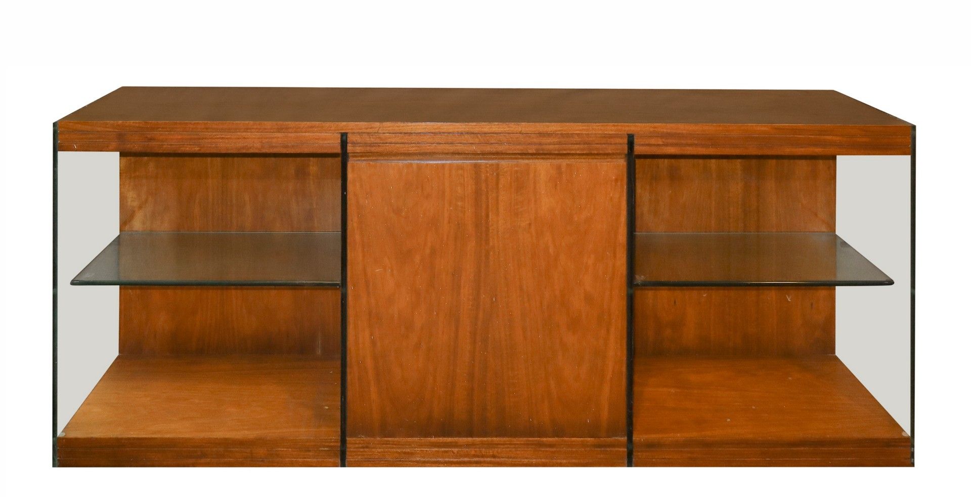 Null Low storage cabinet, 60's Prod. Attrib. A Tecno Varedo. With oak-paneled pl&hellip;
