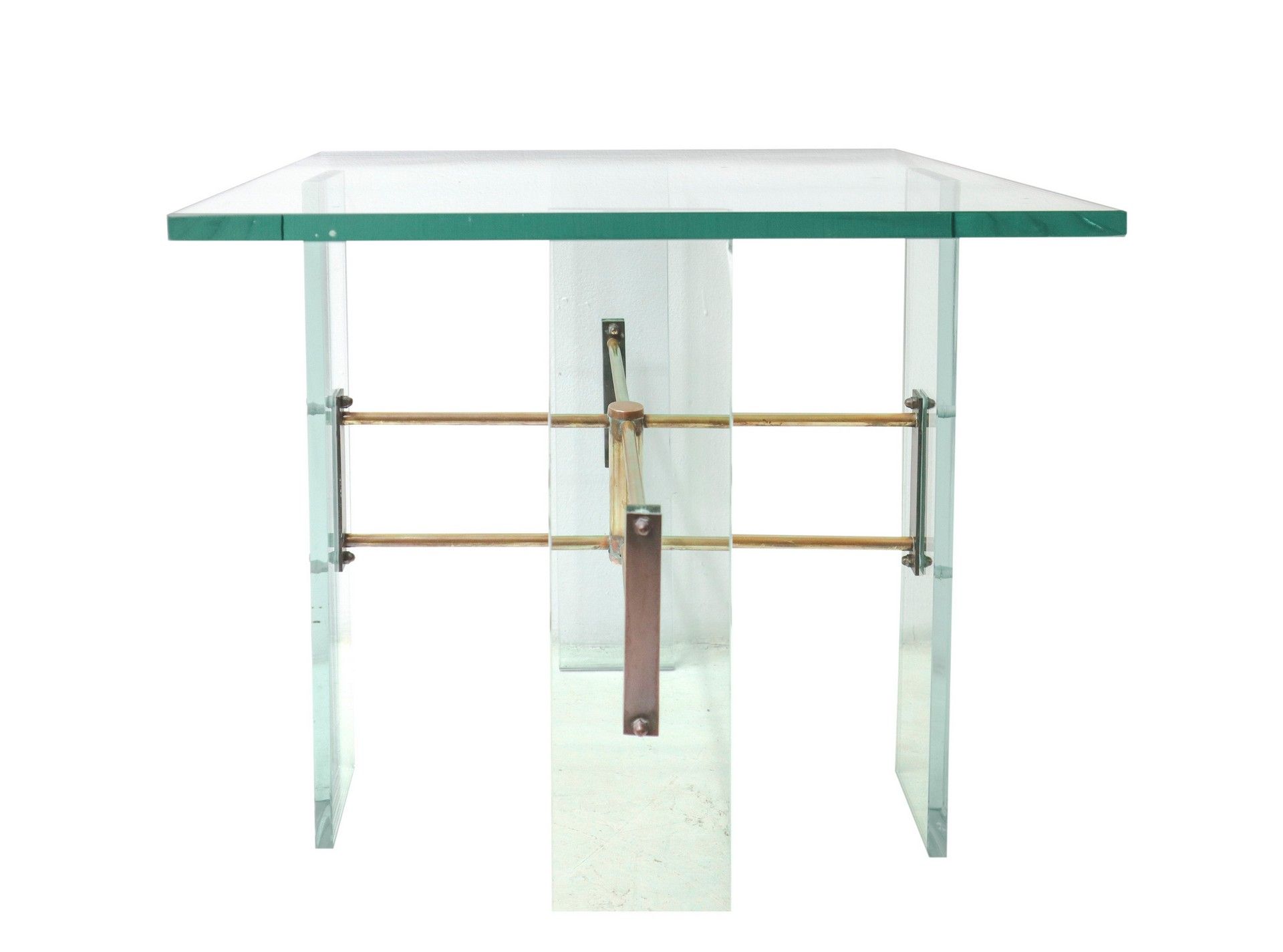 Null Coffee table of square shape in glass h cm 47 top cm 51x51 
Italian product&hellip;