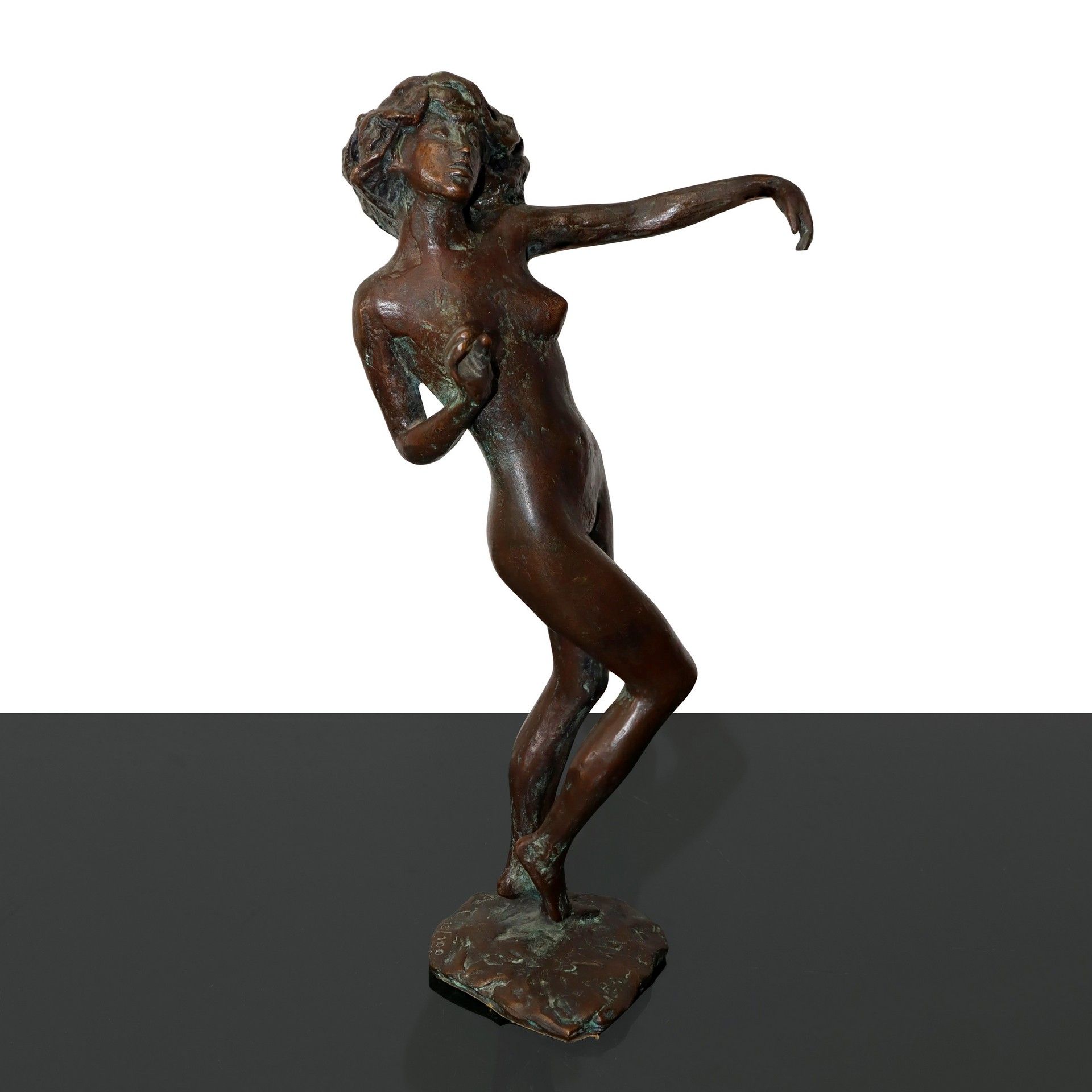 Null Nu de Femme H cm 26 Bronze brun patiné Sur la base No. 13/100, Venturi Arte