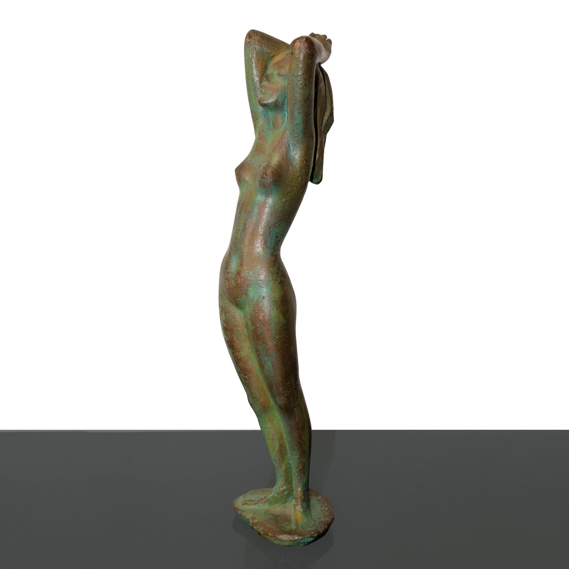 Null Nude of Woman H cm 30 Bronze Signed at the base ''Verdi''