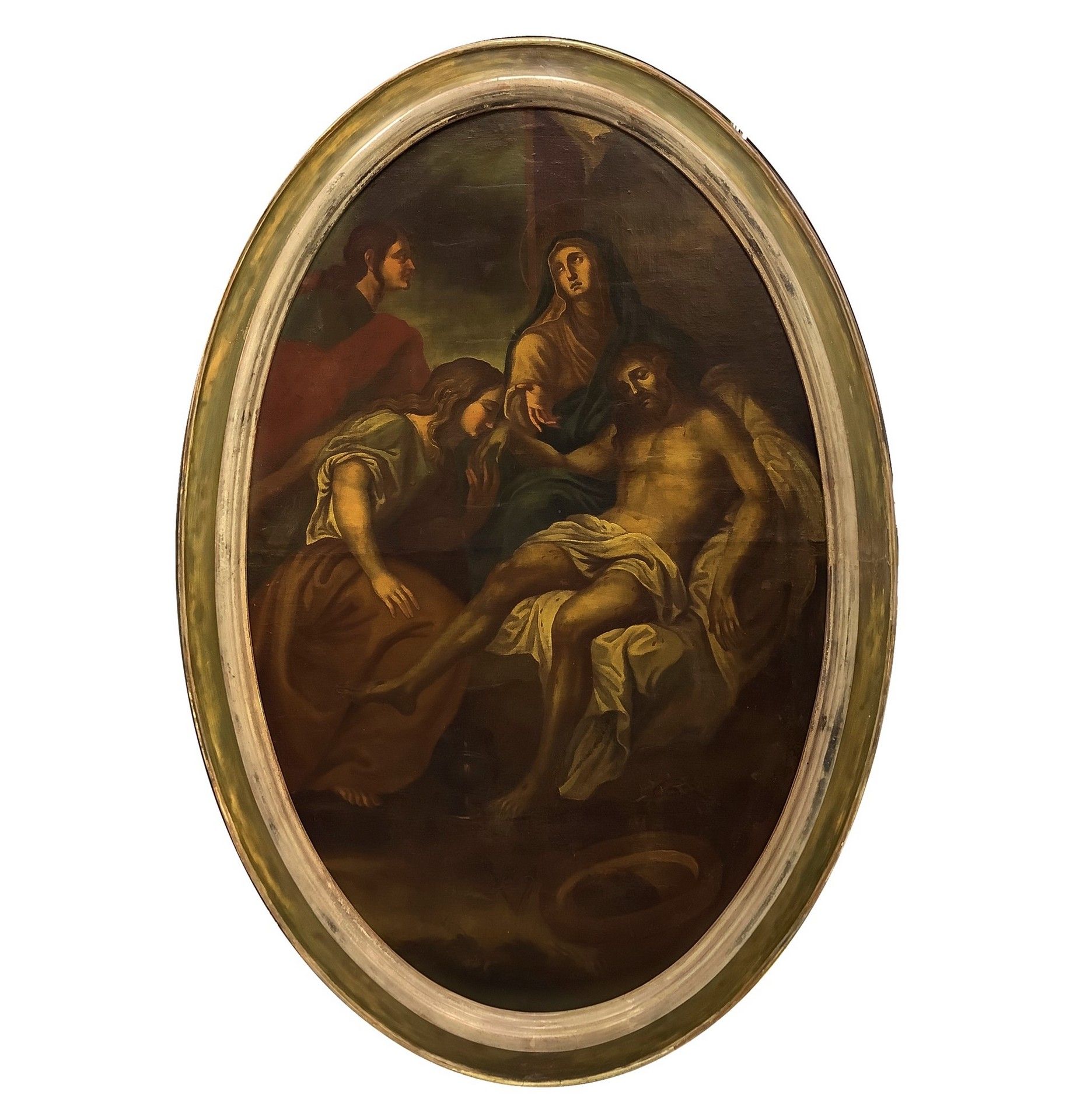 Null Deposition, late 18th h1.30x87 In frame 1.49x104 Oil on canvas Oval shape