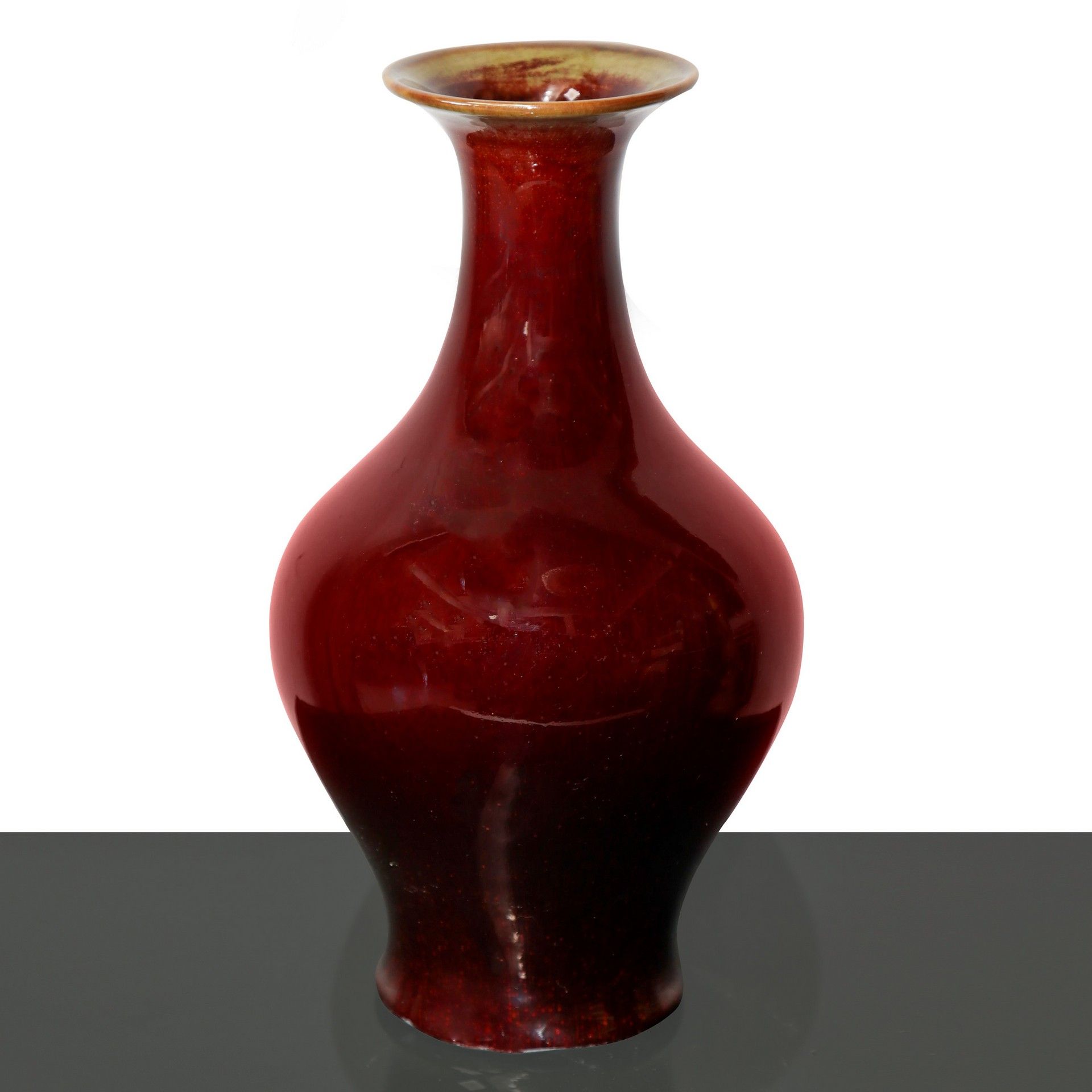 Null Vase dans les tons de rouge H cm 30 x L cm 15