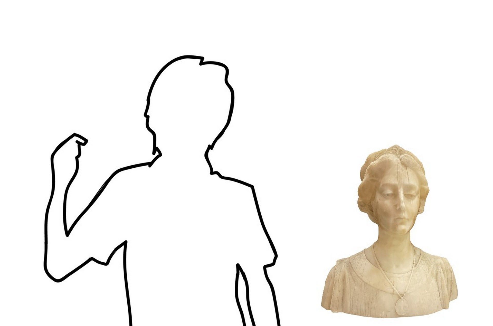 Null Sculpteur toscan de la fin du 18e siècle/début du 19e siècle. Demi-buste en&hellip;
