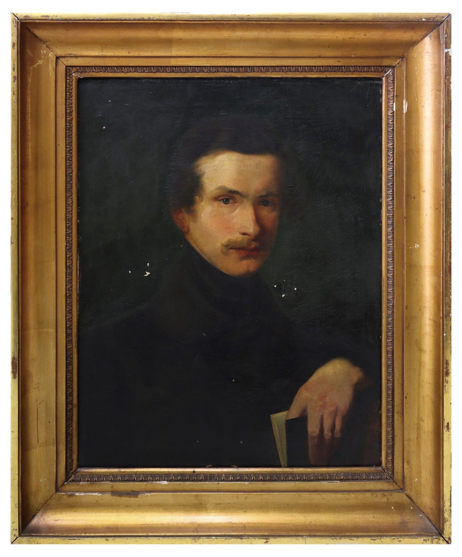 Null Jeune homme avec un livre, peintre italien du XIXe siècle huile sur toile -&hellip;