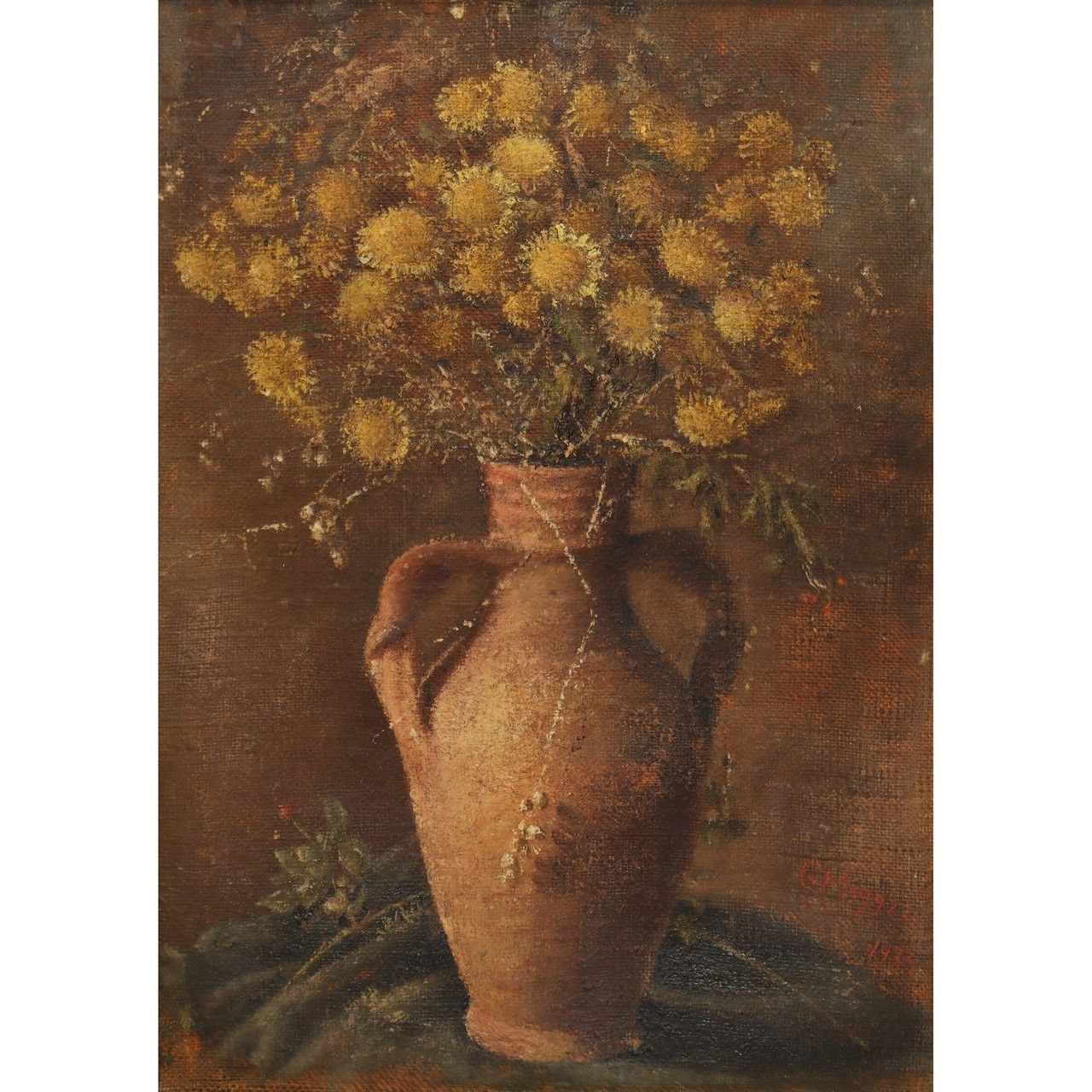 Null Nature morte avec vase et fleurs, 1933 H cm 67,5x48 - dans le cadre H cm 79&hellip;