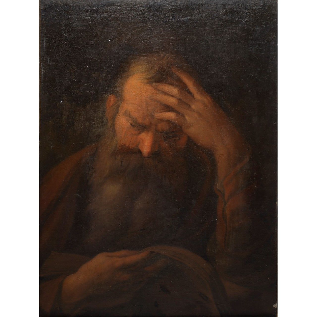 Null The philosopher Heraclitus, 17th/18th century cm 66x49, in frame cm 84x66 O&hellip;