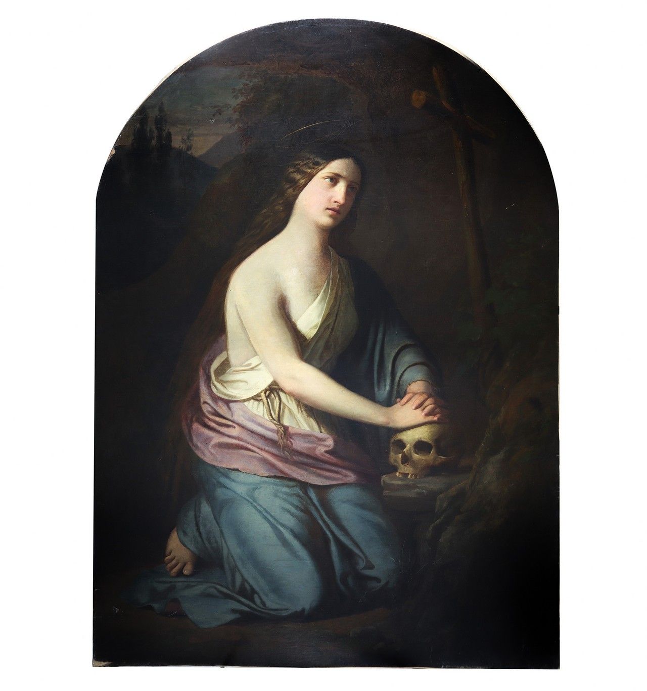 Null Magdalene, Neoclassical Roman painter. Early 19th century H cm 150x101 Oil &hellip;